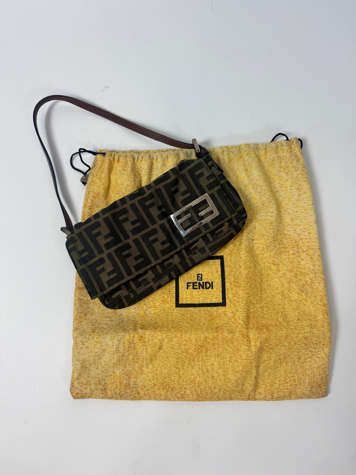 Fendi Vintage Zucca Baguette Shoulder Bag