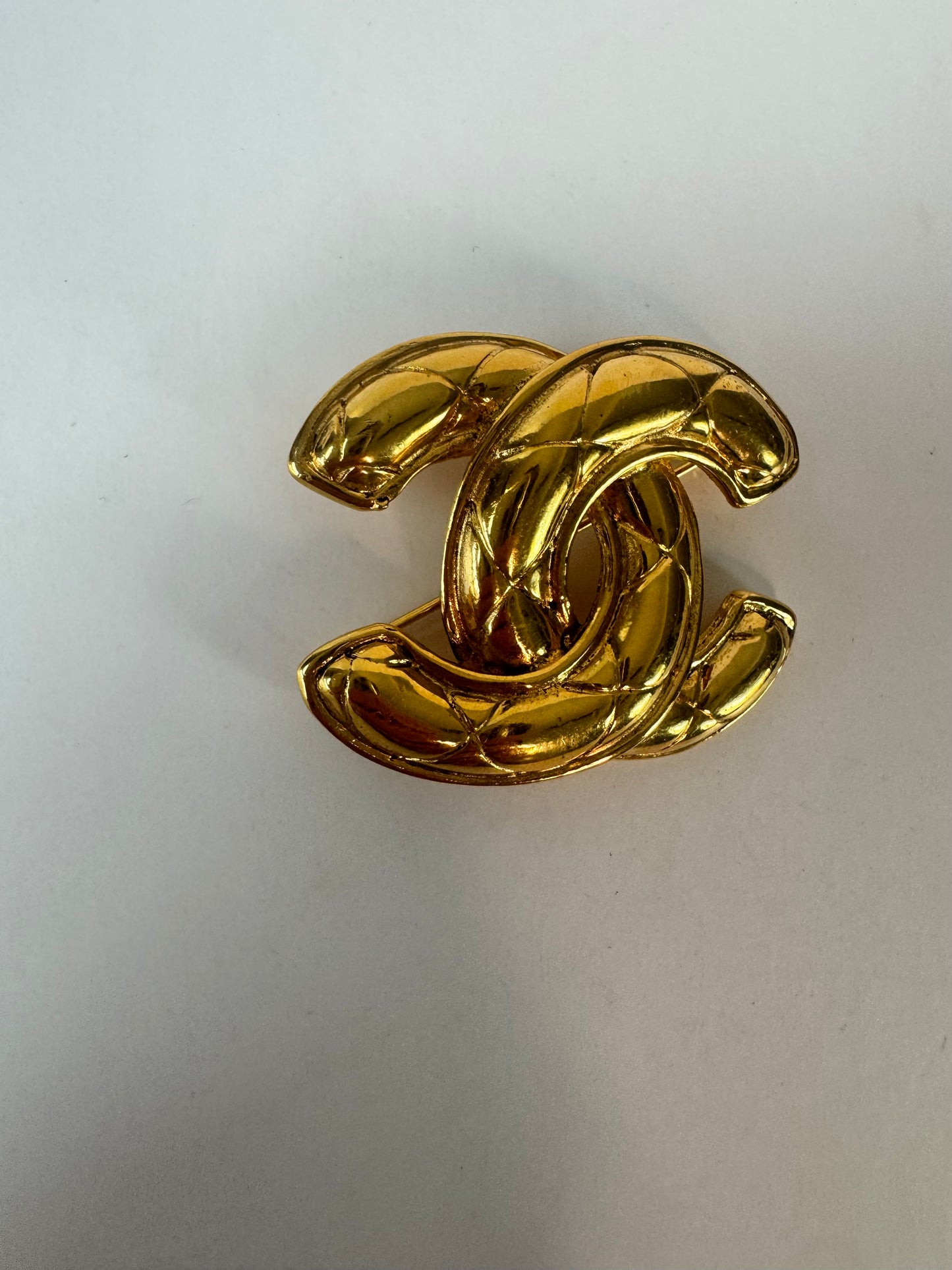 Chanel Vintage Quilted Brooch