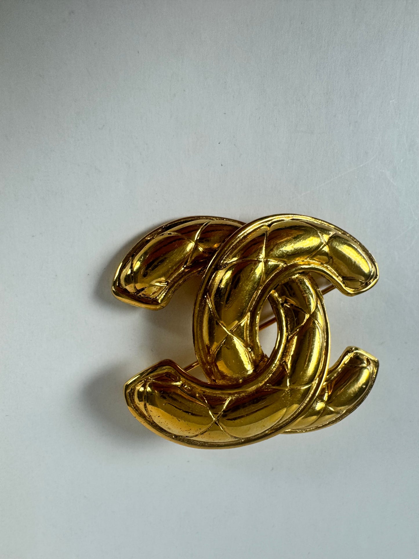 Chanel Vintage Quilted Brooch