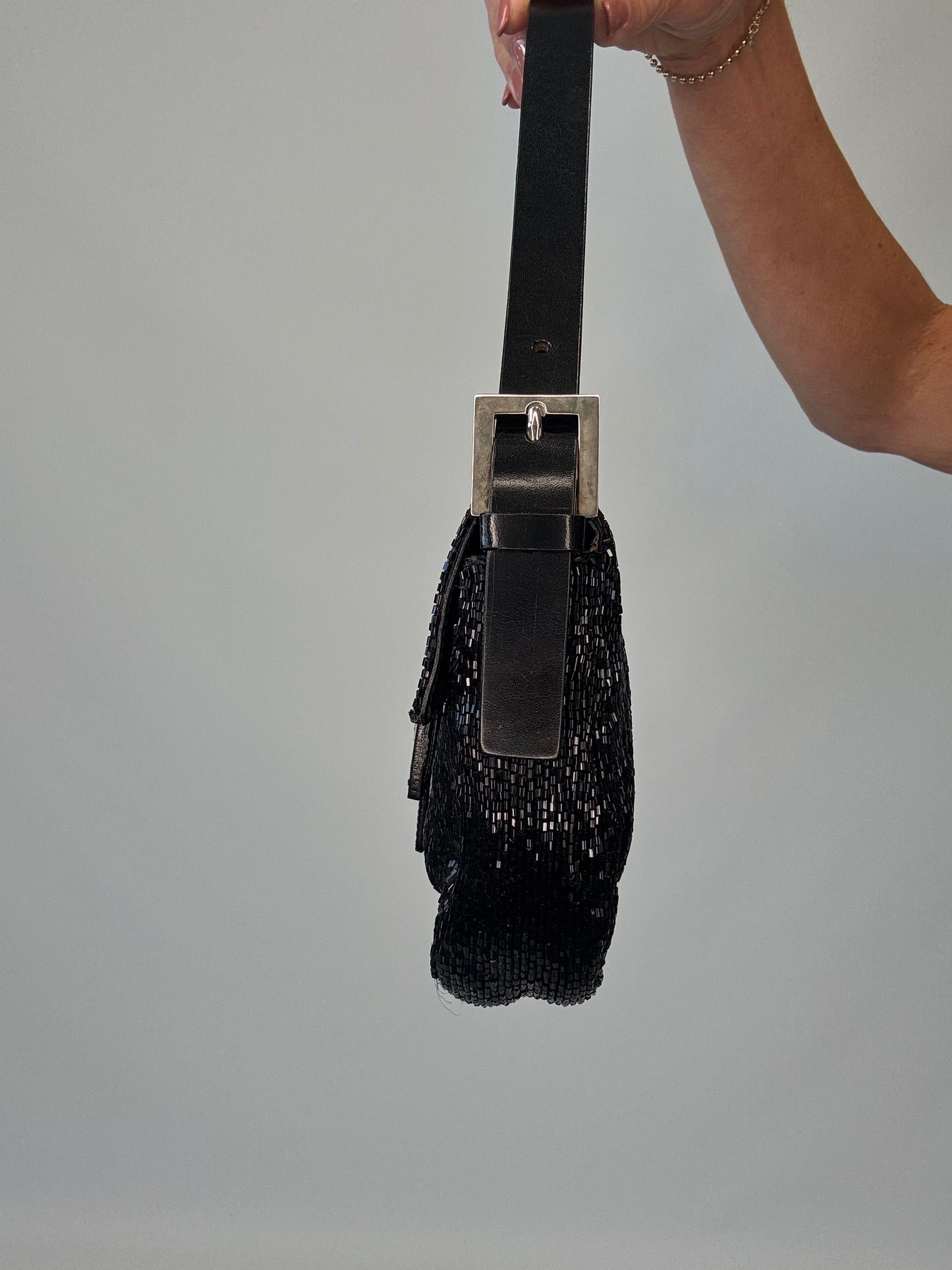 Fendi Beaded Black  Mamma Baguette- Vintage