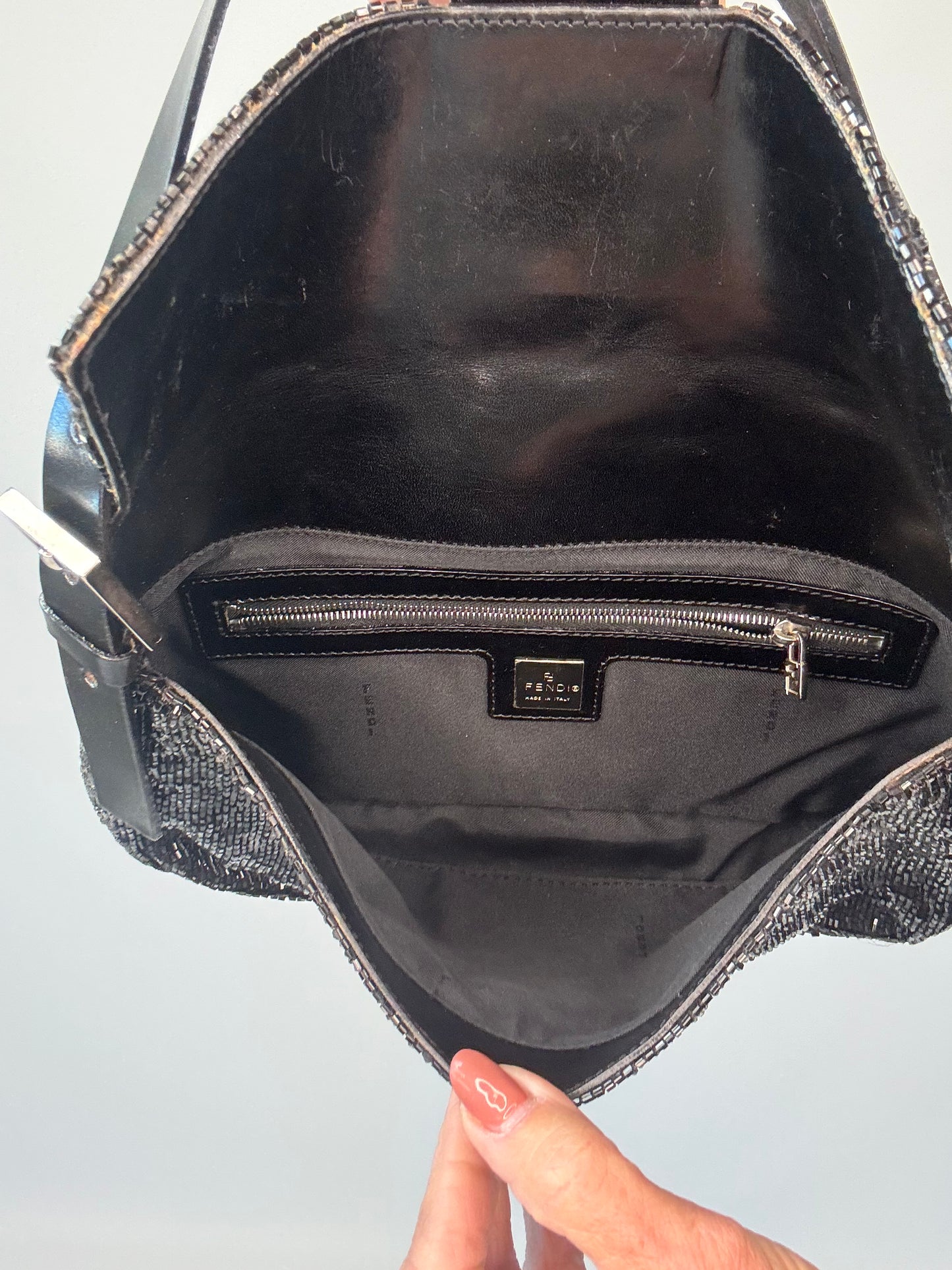 Fendi Beaded Black  Mamma Baguette- Vintage