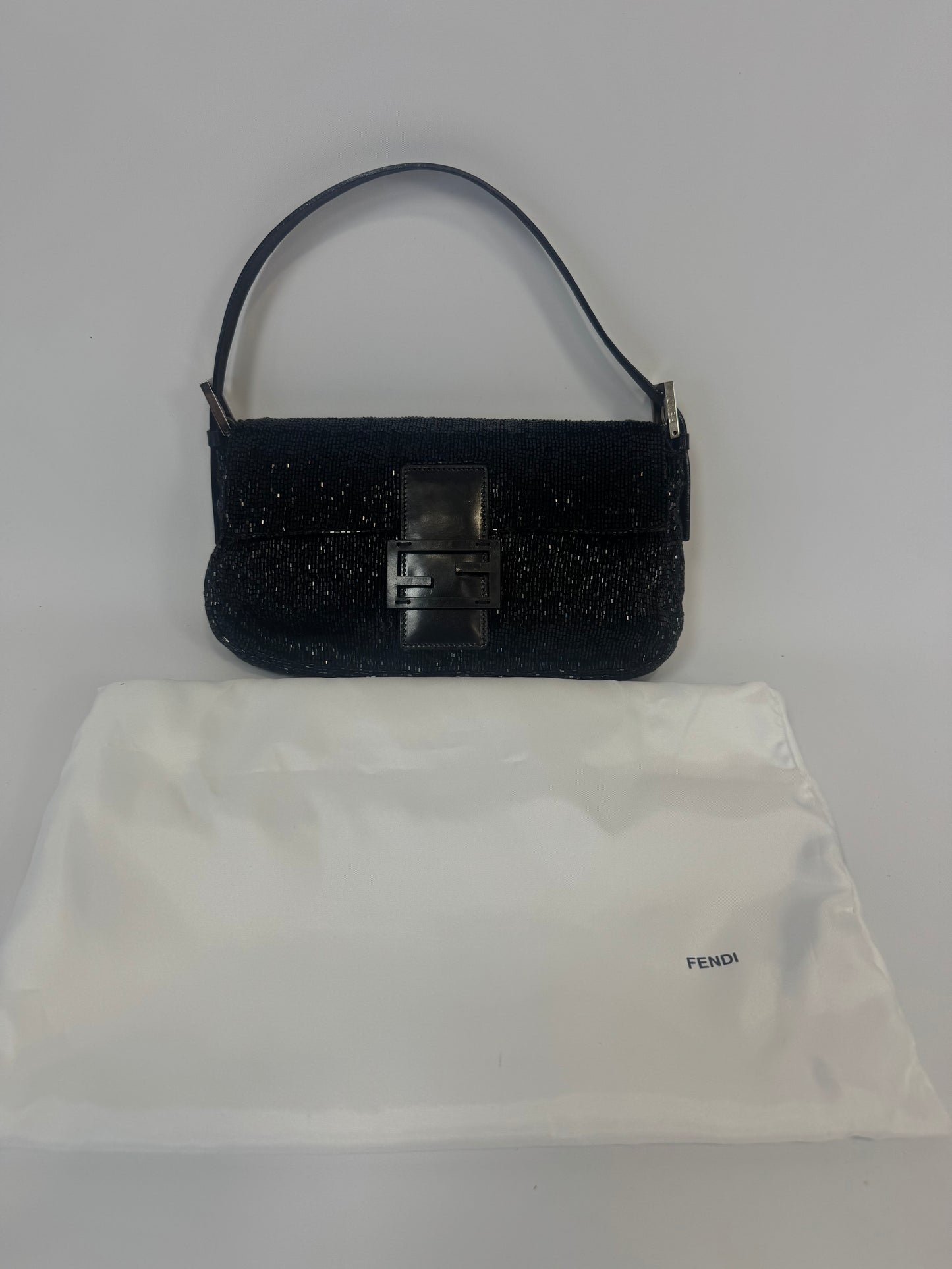 Fendi Beaded Black  Mamma Baguette- Vintage