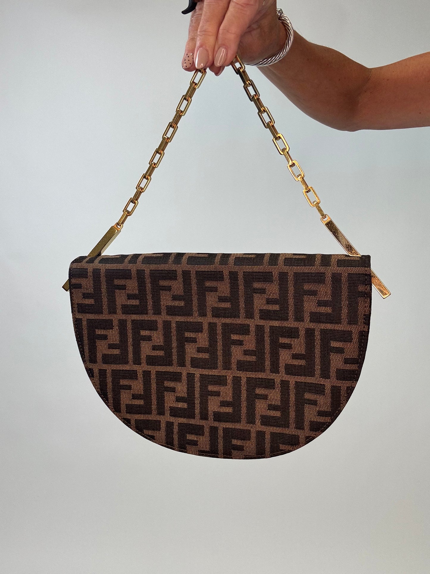 Fendi Rare Zucca Crescent Bag