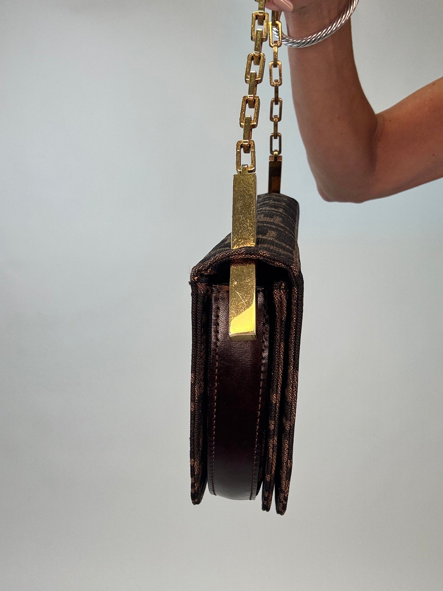Fendi Rare Zucca Crescent Bag