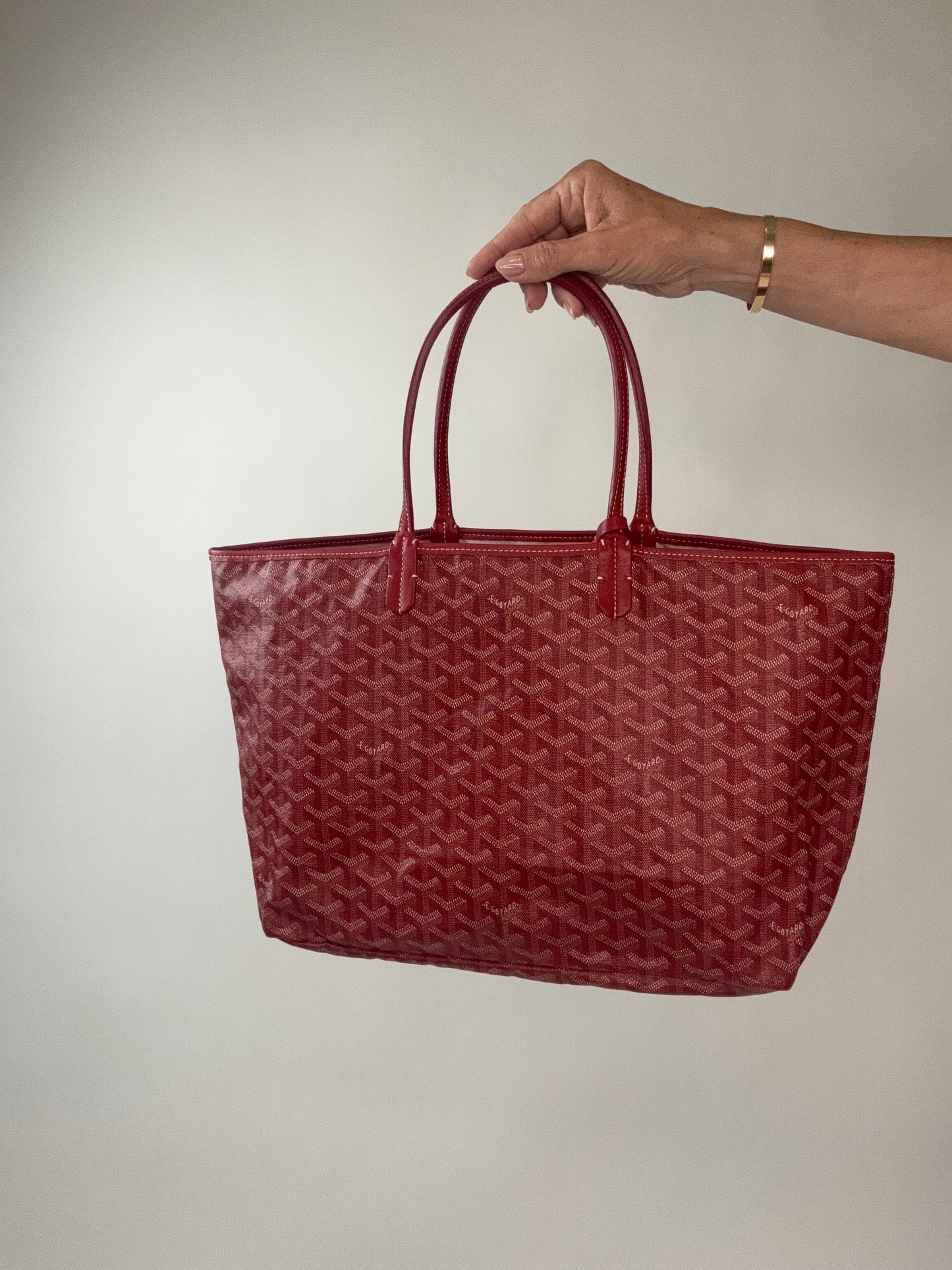 Goyard St Louis PM Red With Pouch