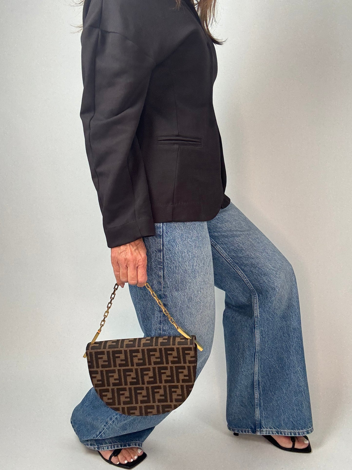 Fendi Rare Zucca Crescent Bag