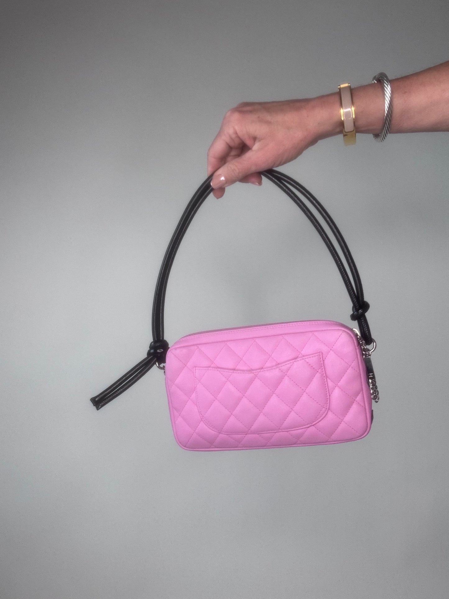 Chanel Cambon Pink Black Pochette