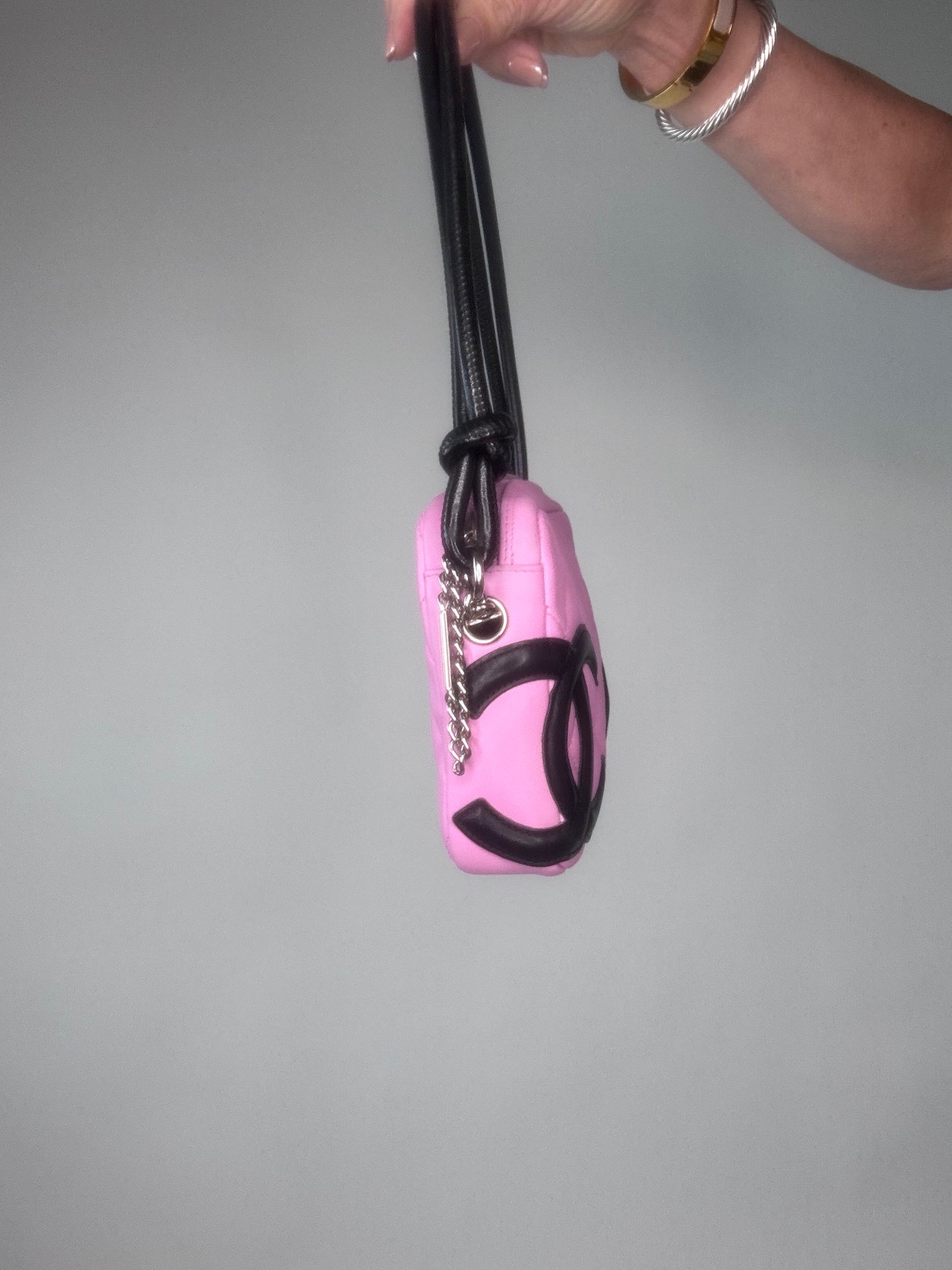 Chanel Cambon Pink Black Pochette