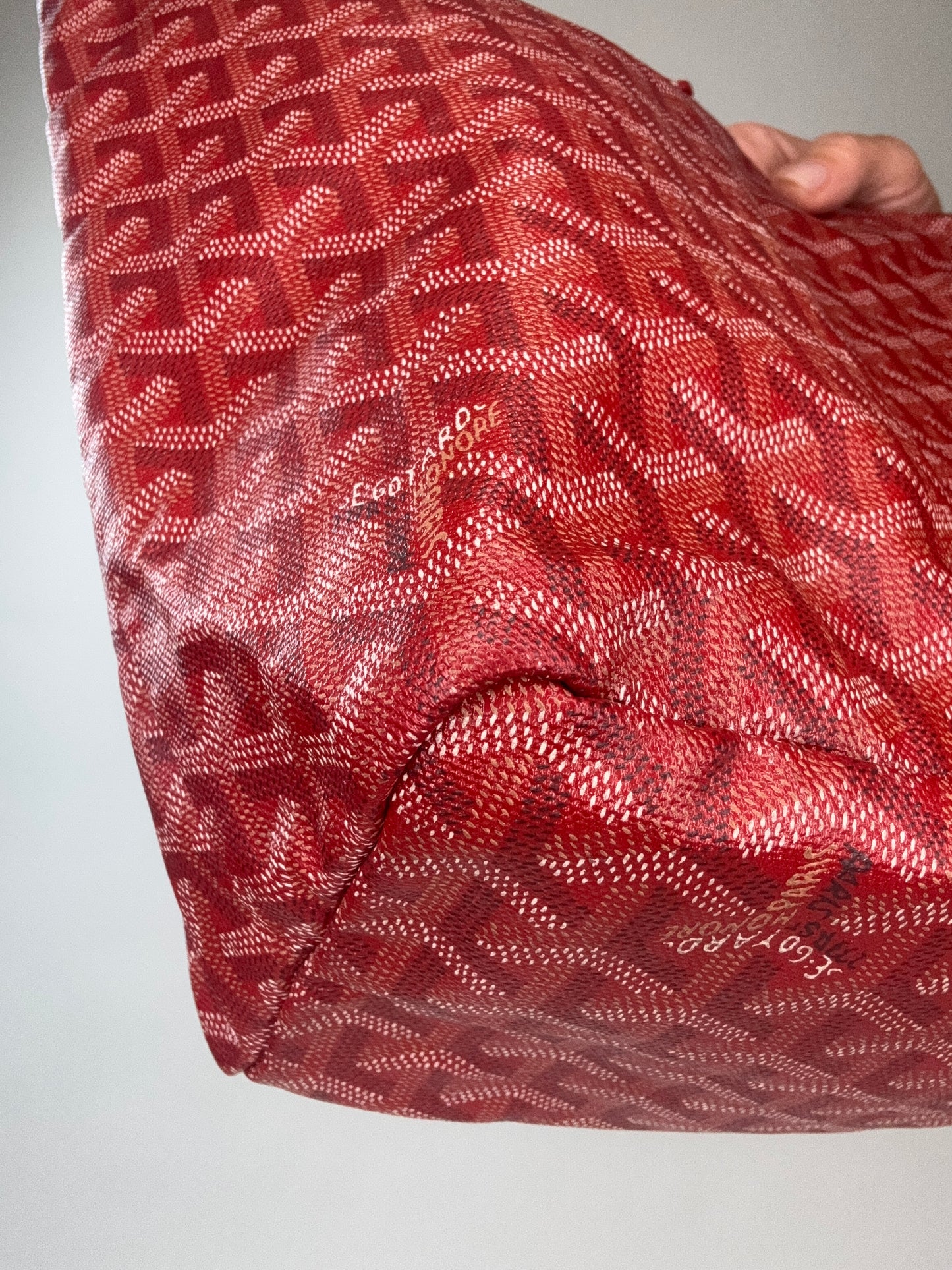 Goyard St Louis PM Red With Pouch