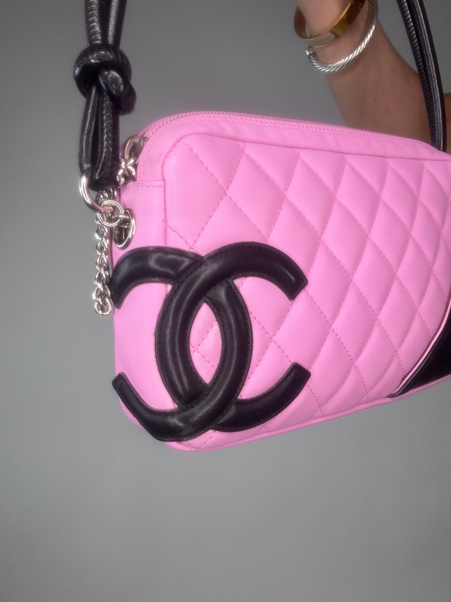 Chanel Cambon Pink Black Pochette