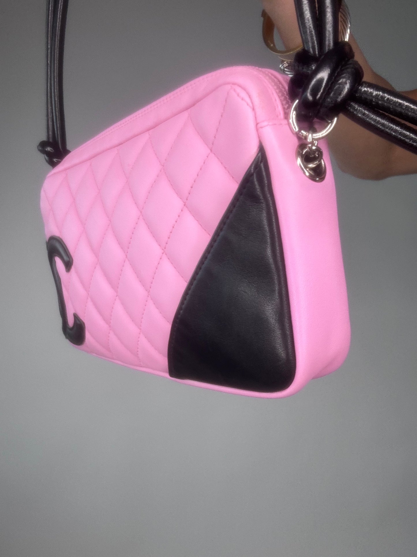 Chanel Cambon Pink Black Pochette