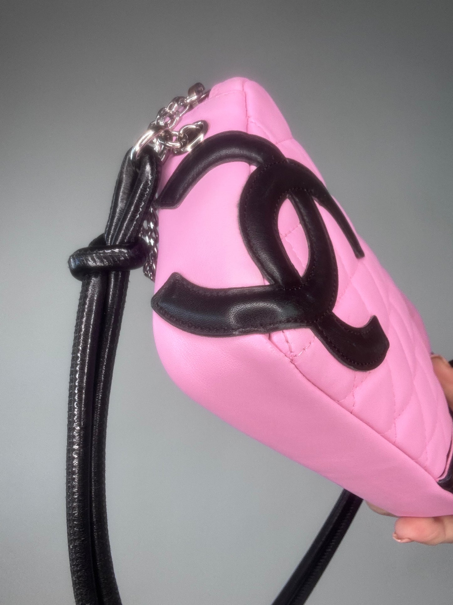 Chanel Cambon Pink Black Pochette