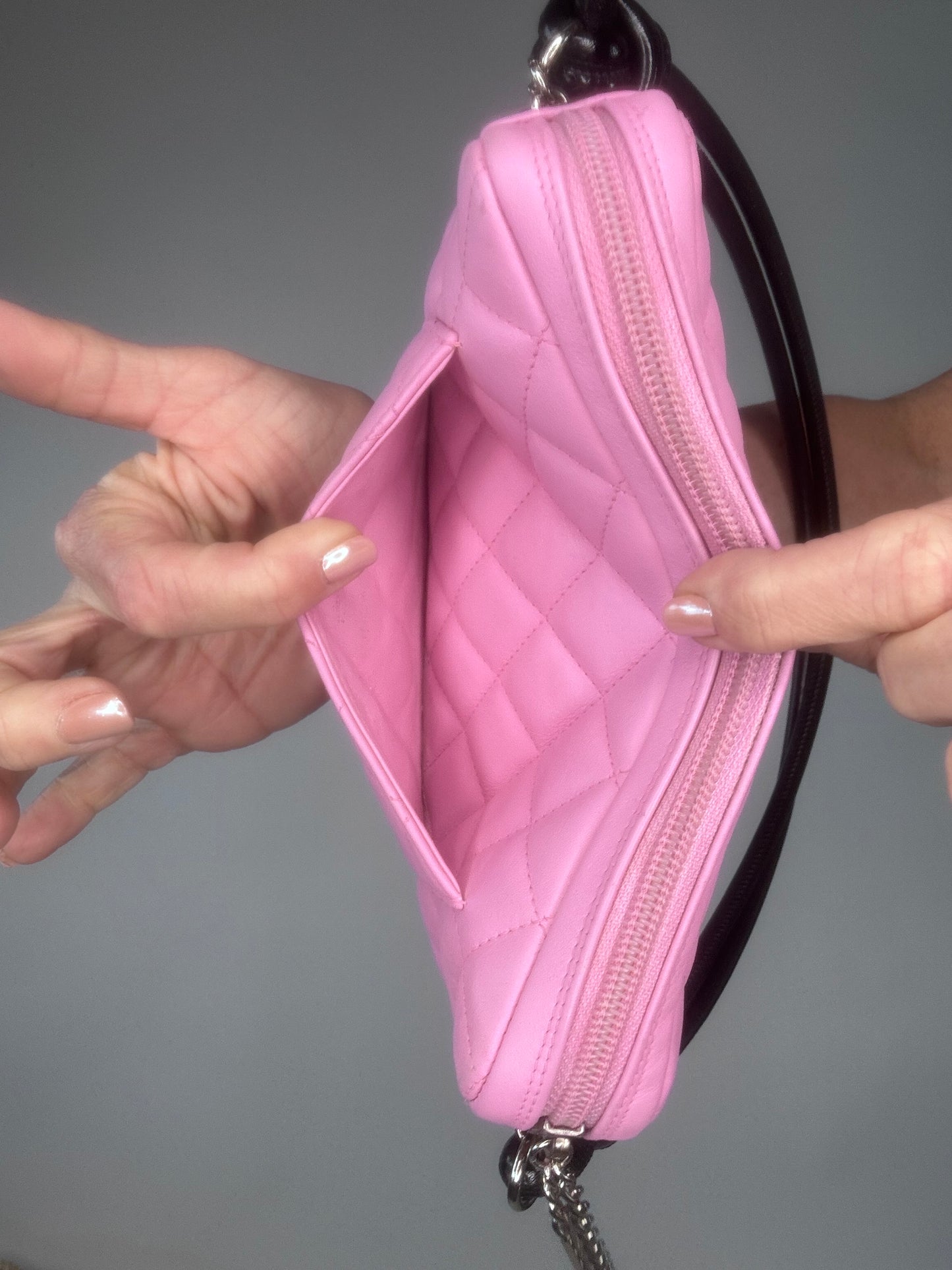 Chanel Cambon Pink Black Pochette