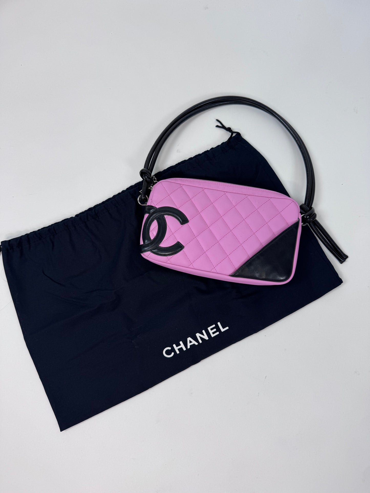 Chanel Cambon Pink Black Pochette