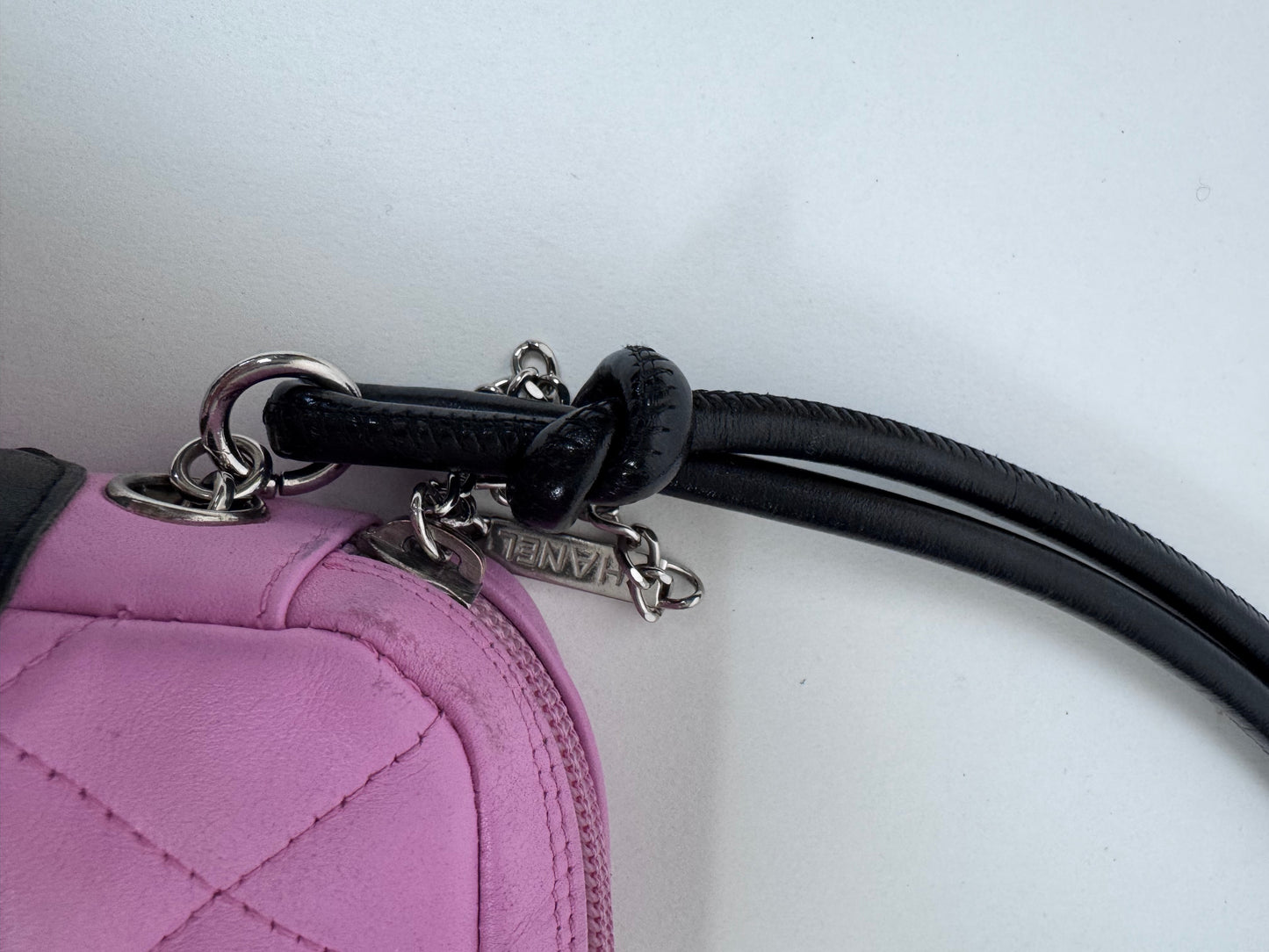 Chanel Cambon Pink Black Pochette