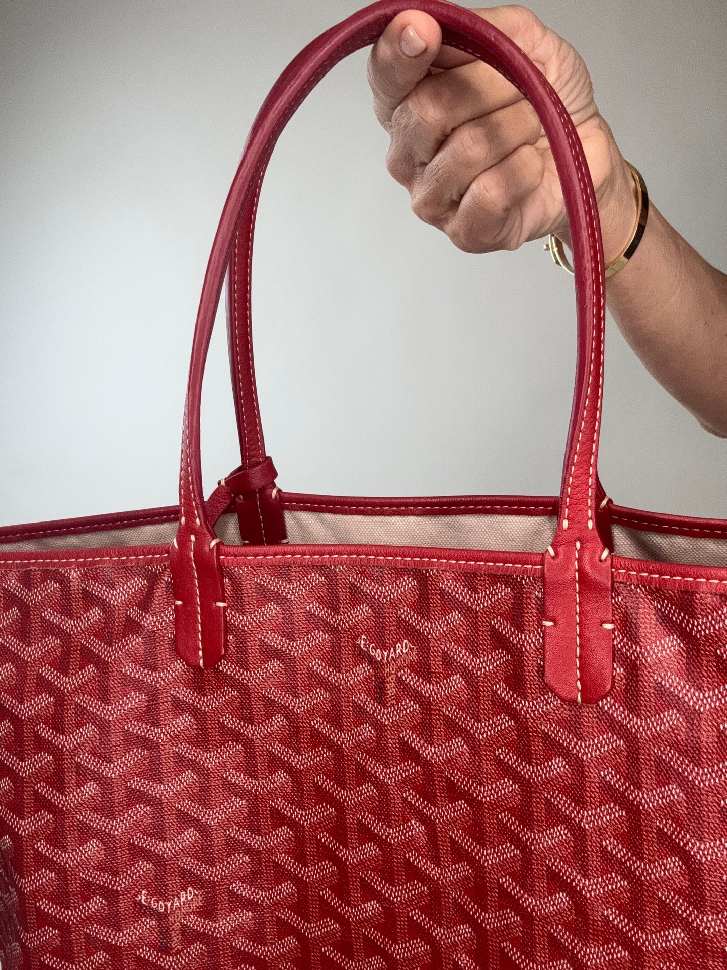 Goyard St Louis PM Red With Pouch