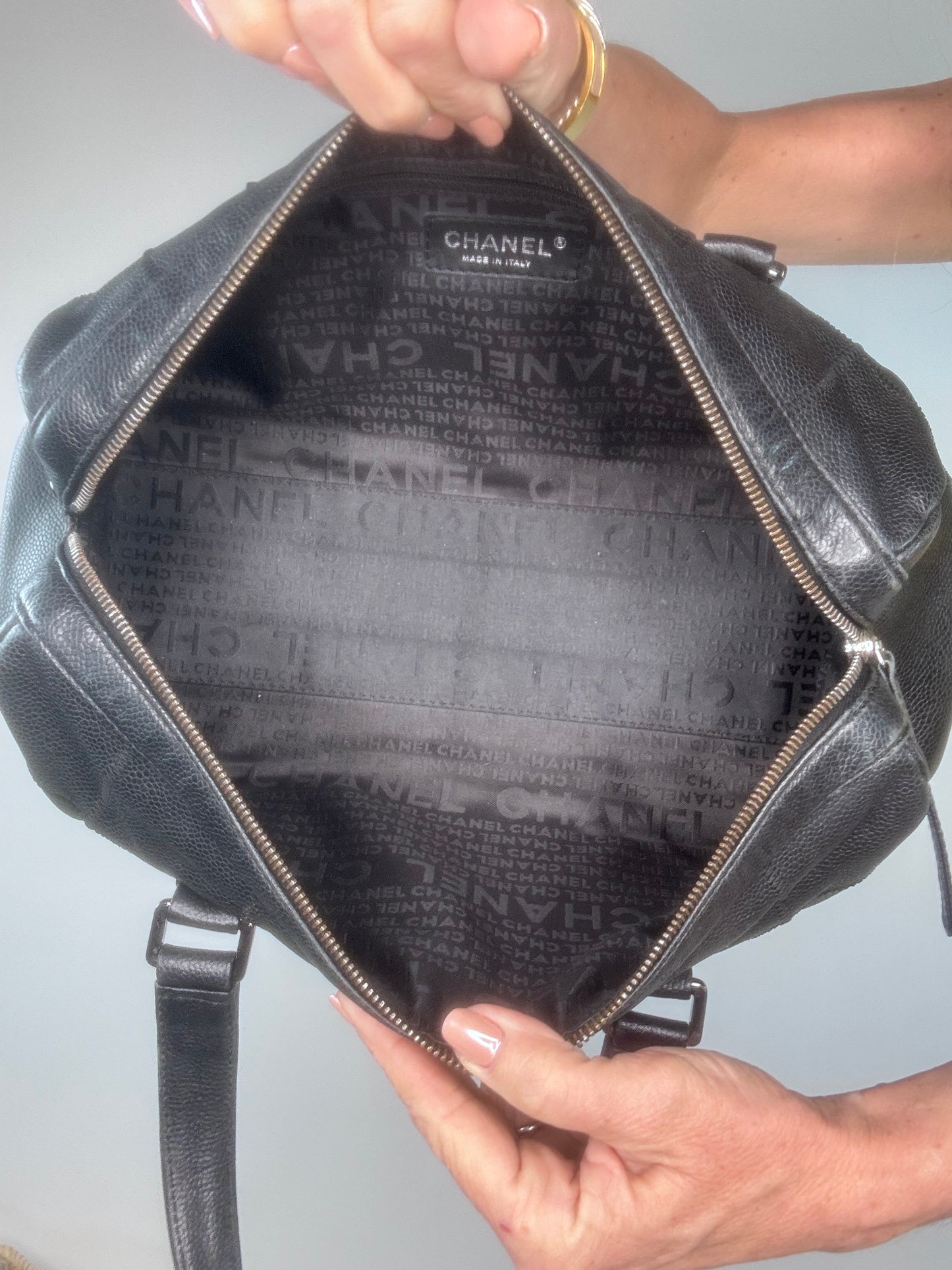 Chanel LAX Bowler East West Caviar Bag