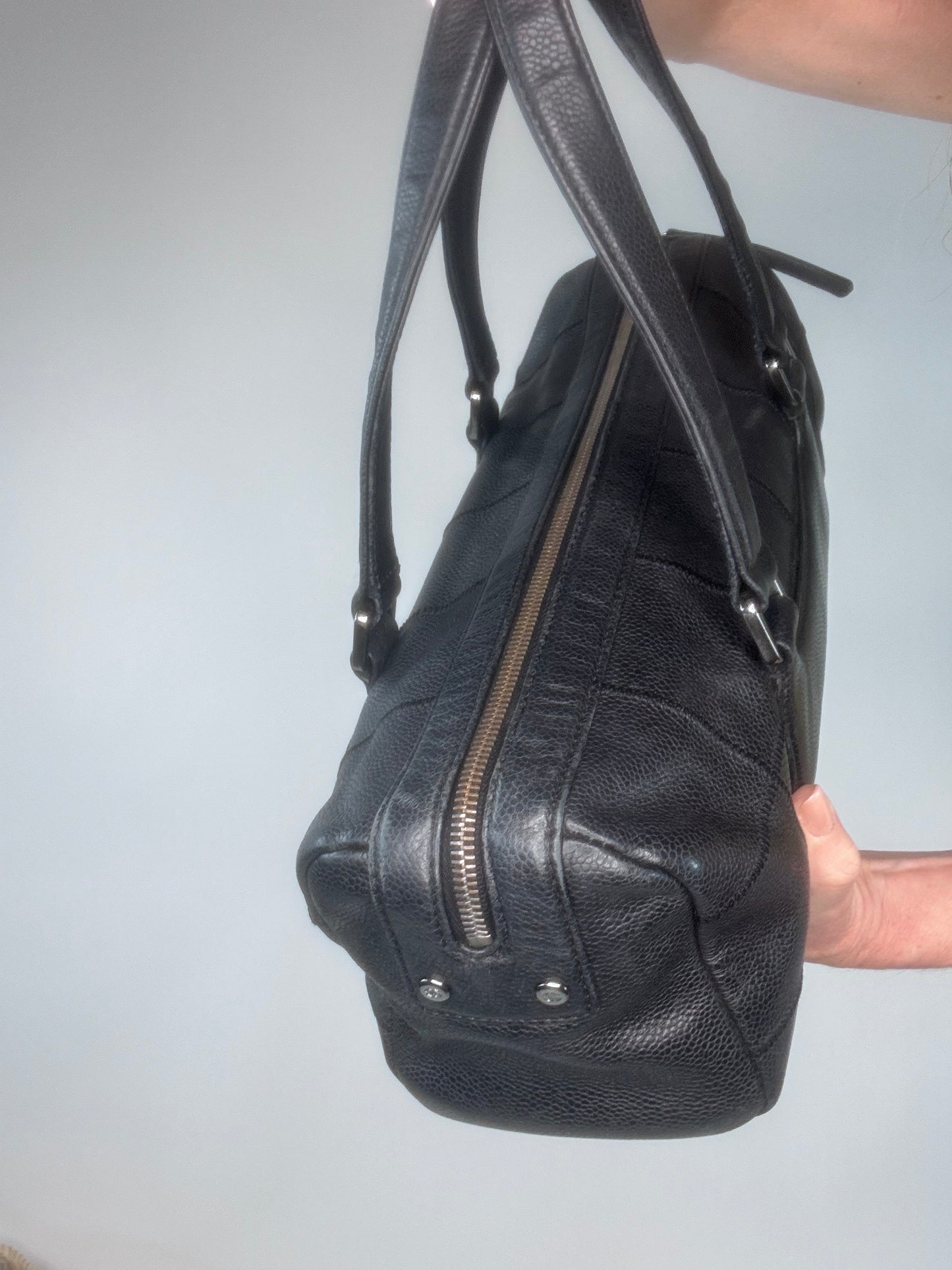 Chanel LAX Bowler East West Caviar Bag