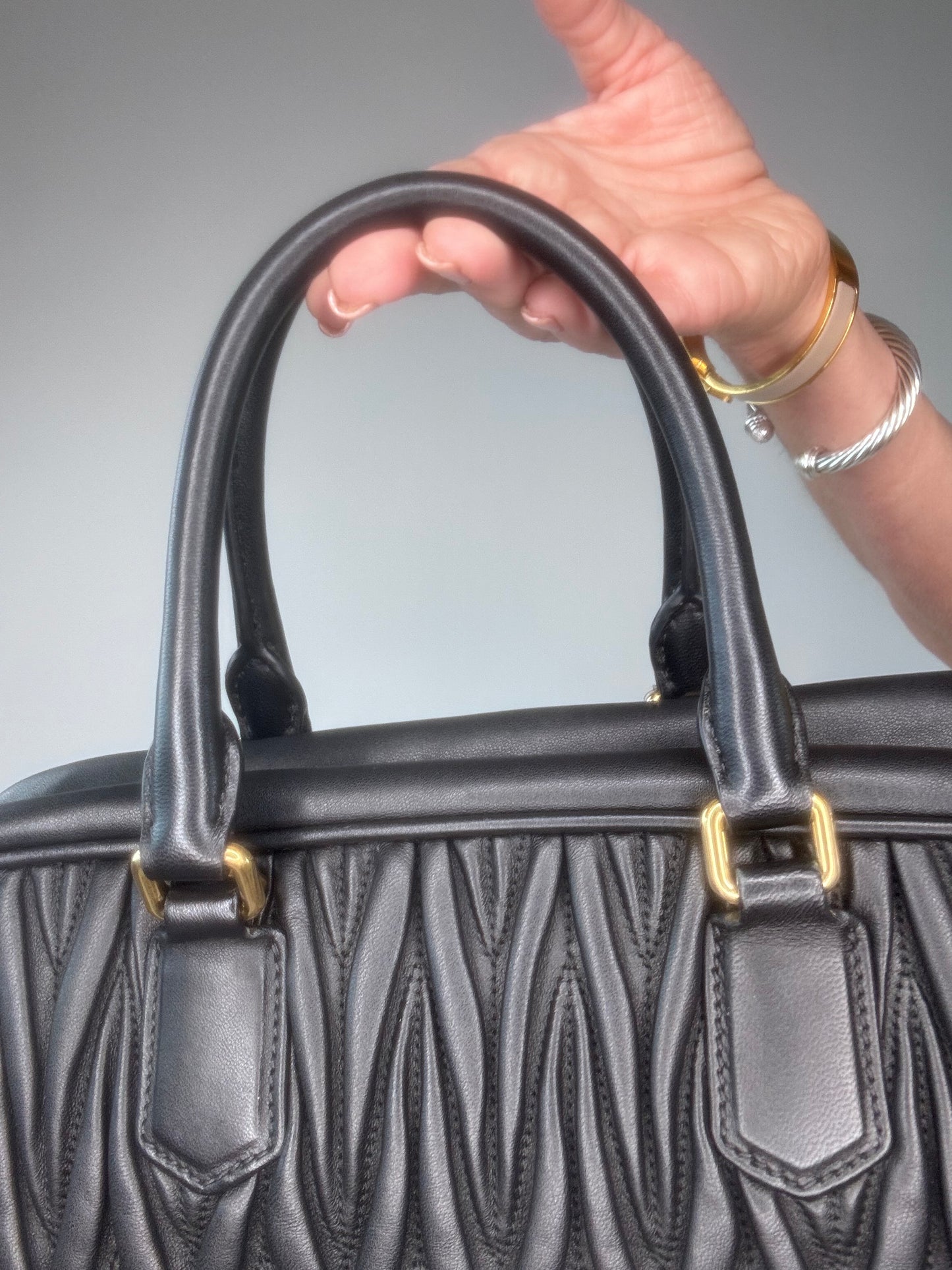 Miu Miu Arcadie Black Leather
