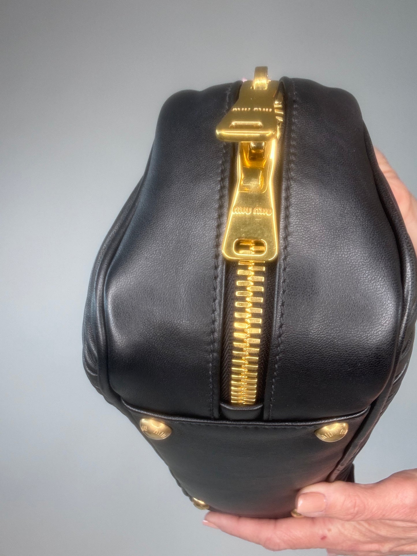 Miu Miu Arcadie Black Leather