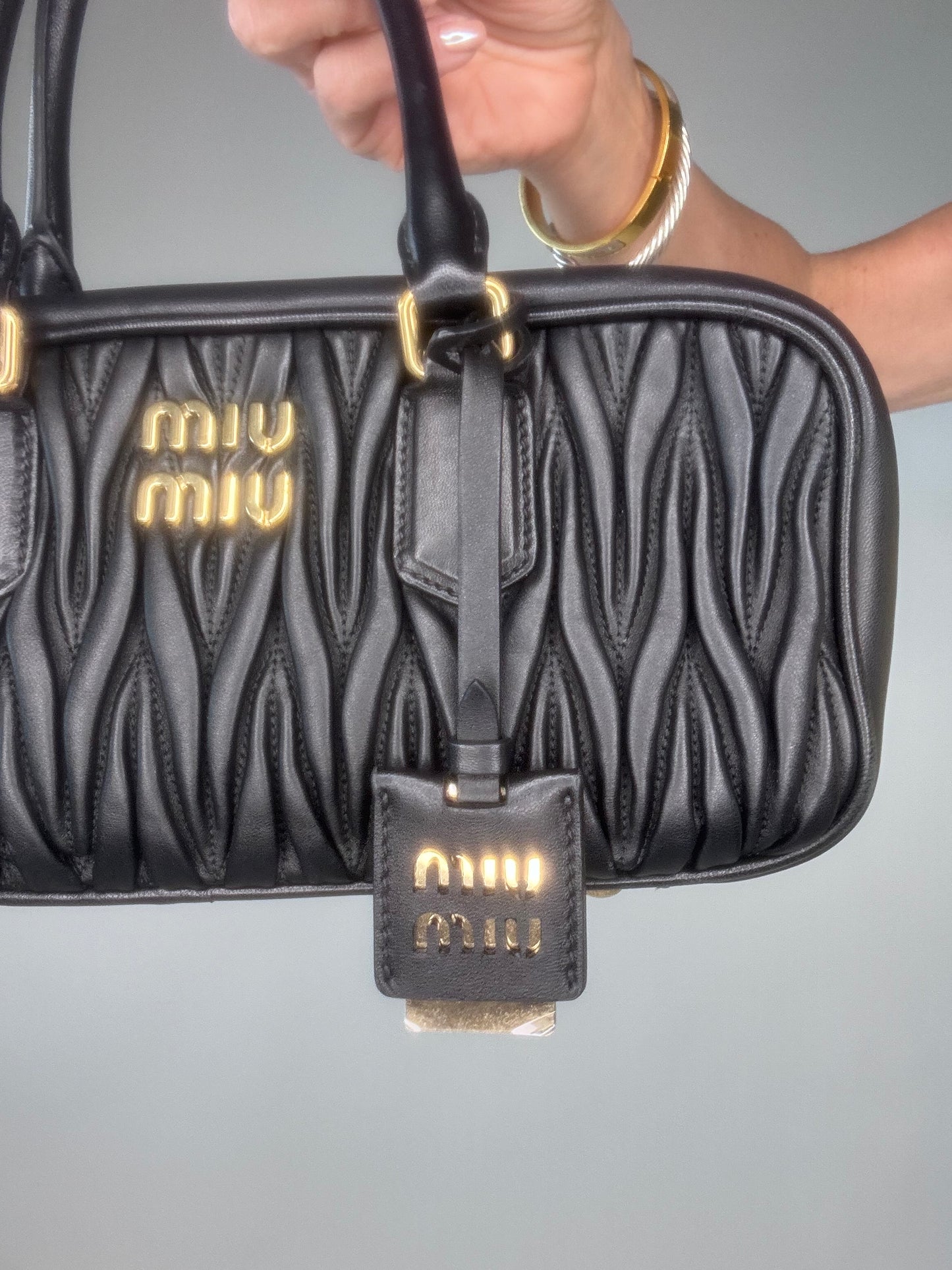 Miu Miu Arcadie Black Leather