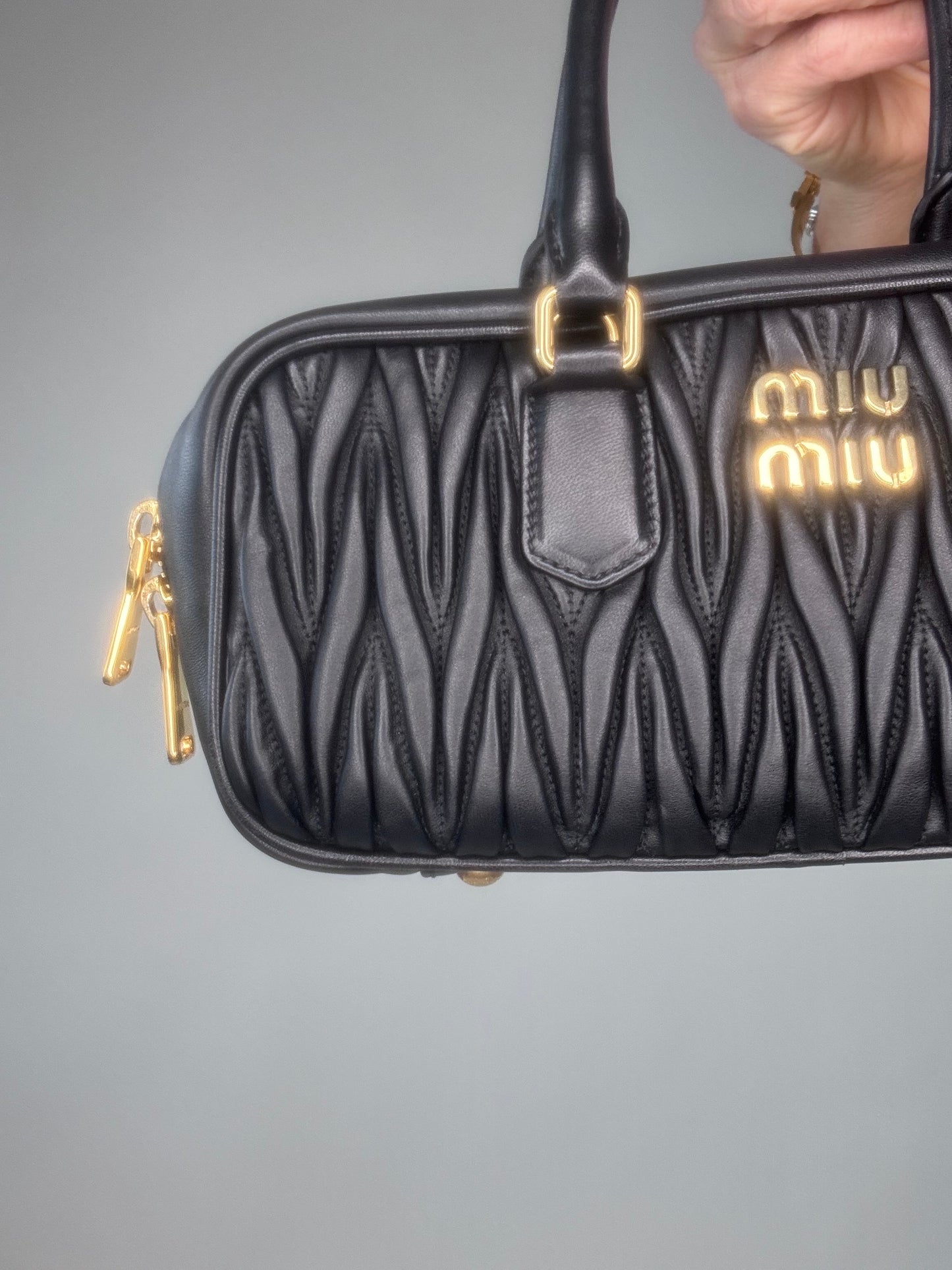 Miu Miu Arcadie Black Leather