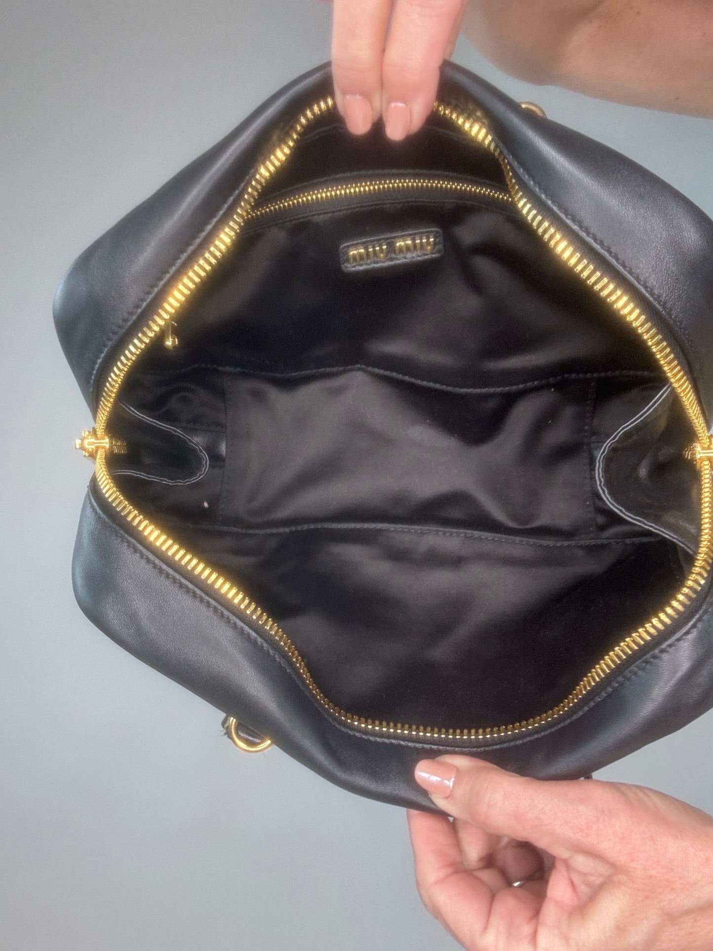 Miu Miu Arcadie Black Leather