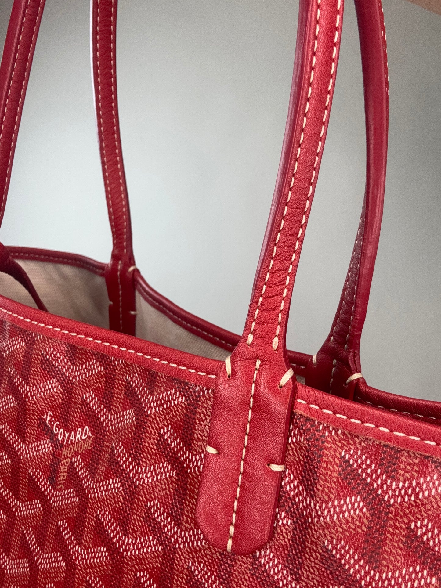 Goyard St Louis PM Red With Pouch