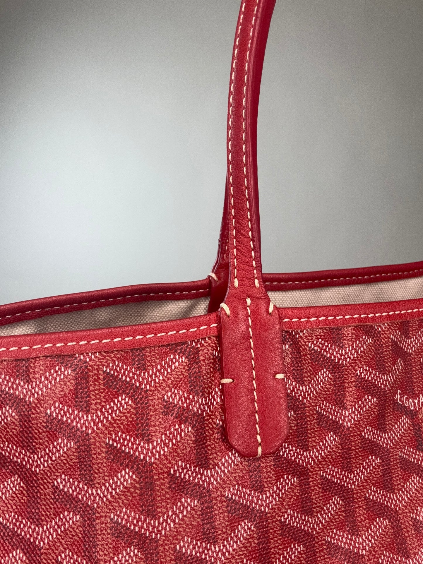 Goyard St Louis PM Red With Pouch
