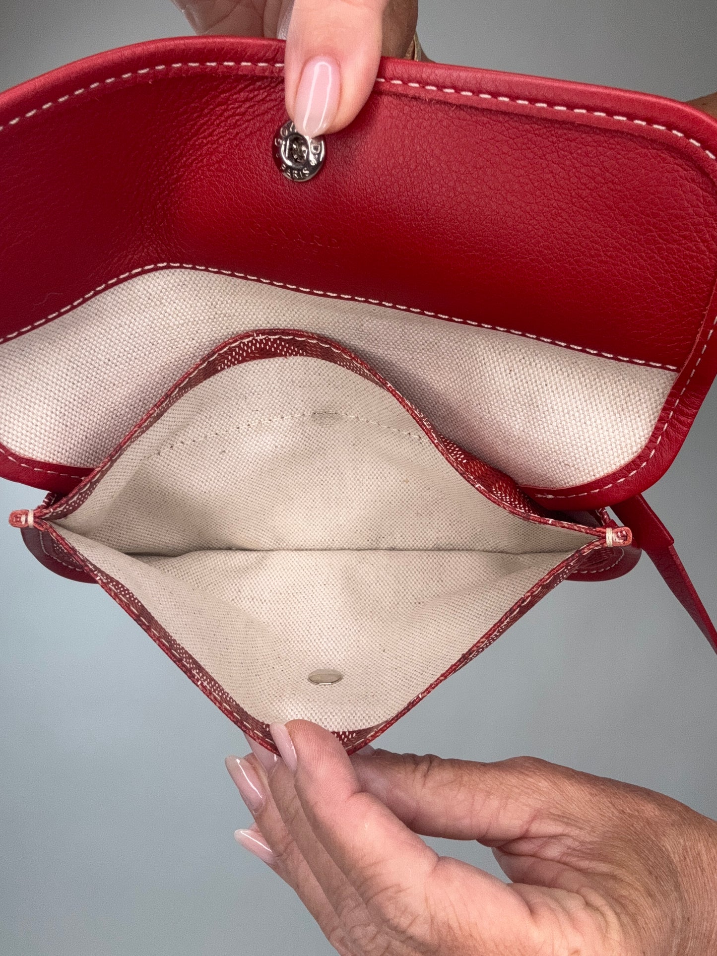 Goyard St Louis PM Red With Pouch