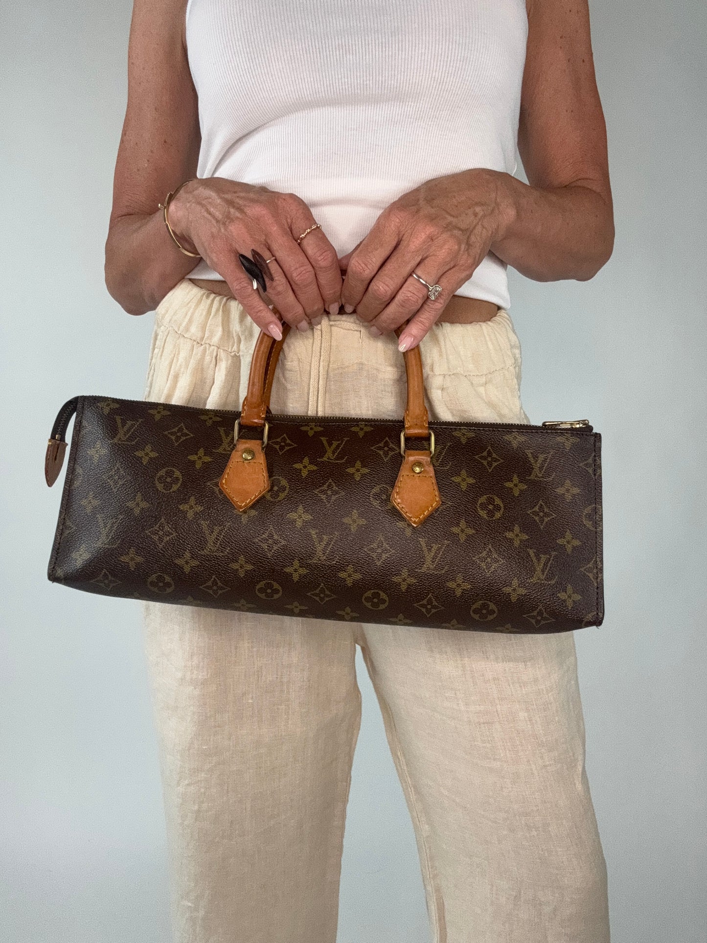 Louis Vuitton Rare Vintage Monogram Triangle Sac