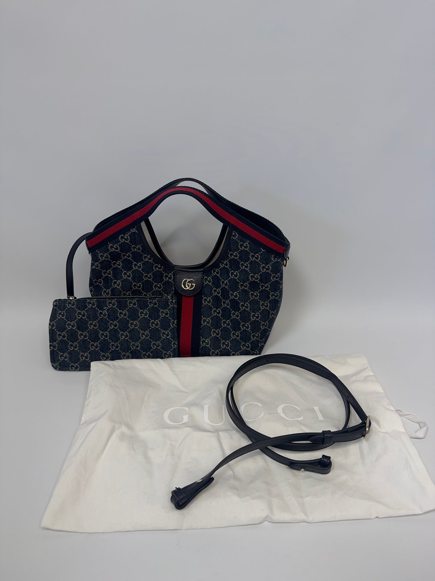 Gucci Giglio Small Tote- Denim