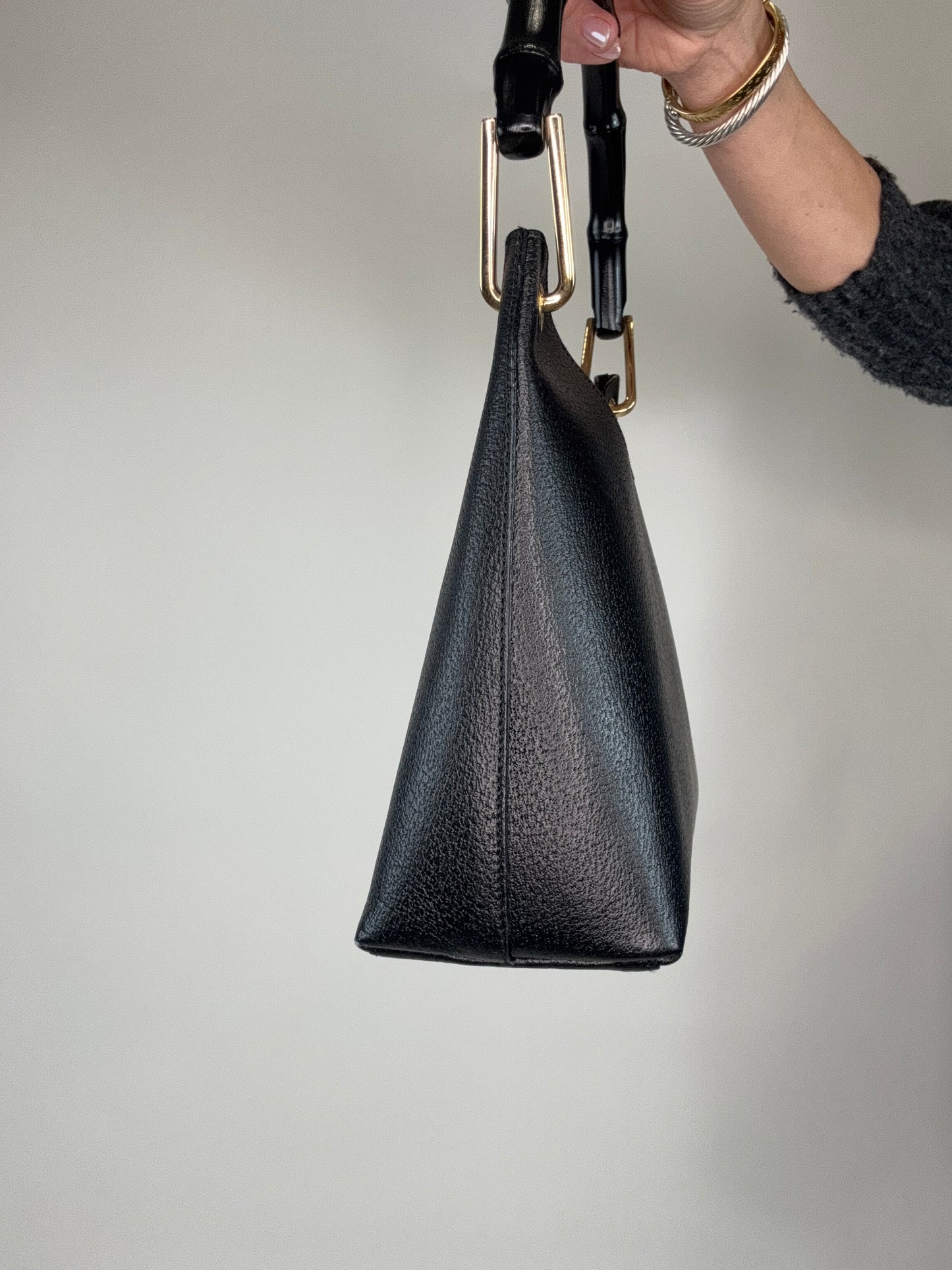 Gucci Bamboo Vintage Shoulder Bag With Pouch