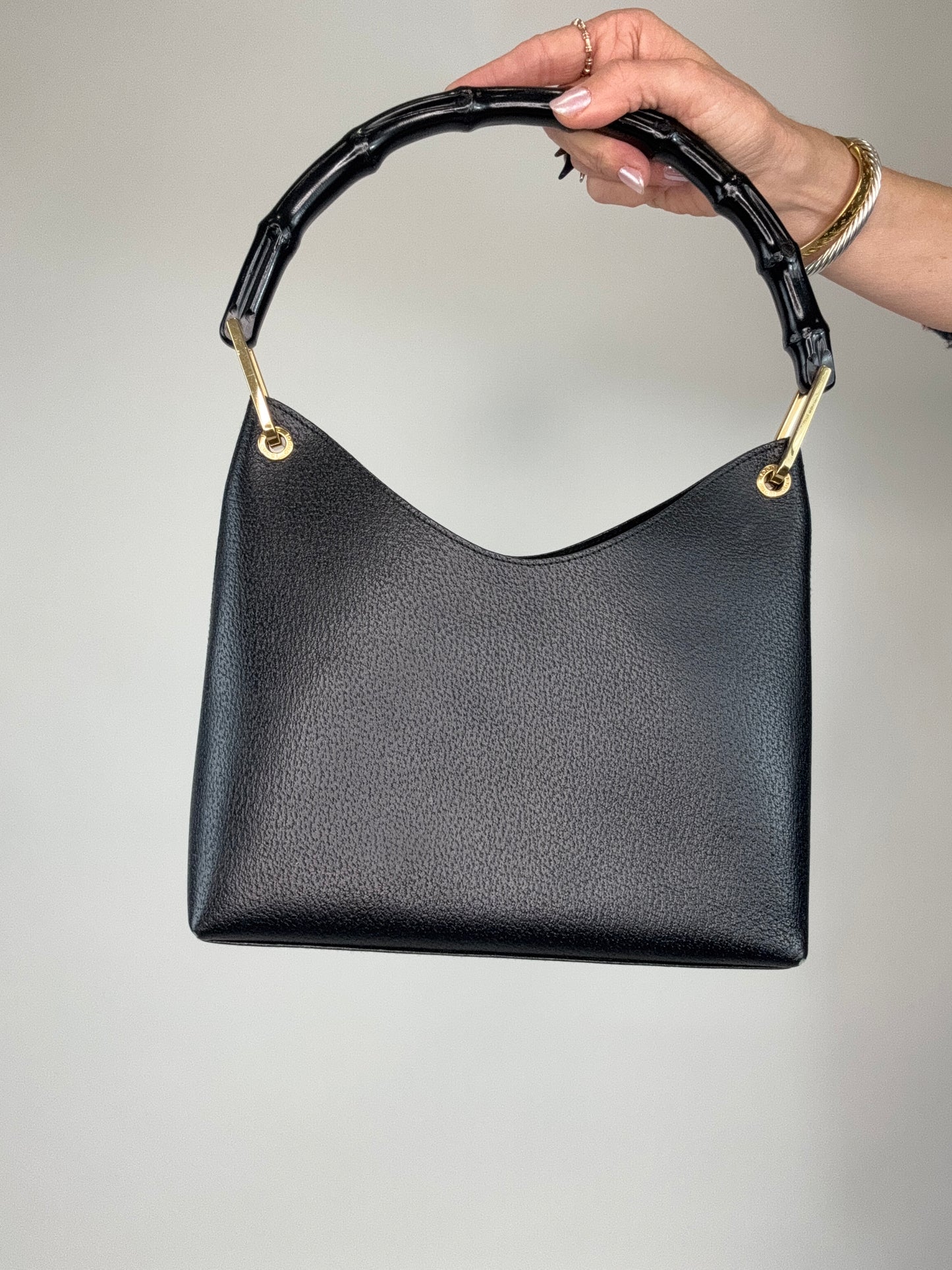 Gucci Bamboo Vintage Shoulder Bag With Pouch