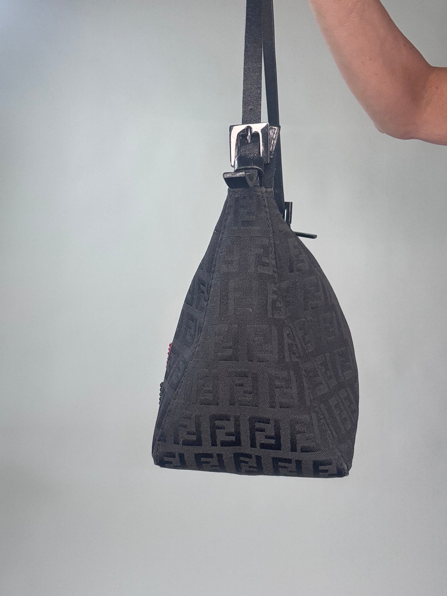 Fendi Zucchino Crystal Beaded Pochette