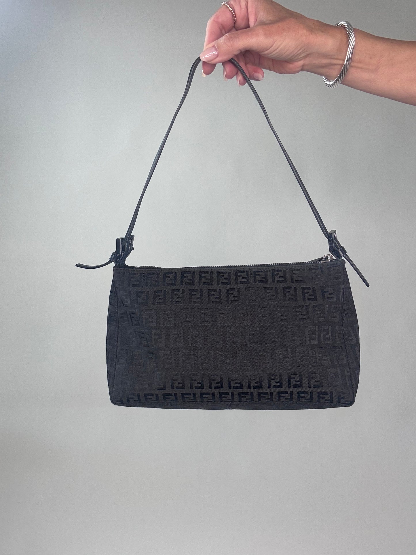 Fendi Zucchino Crystal Beaded Pochette