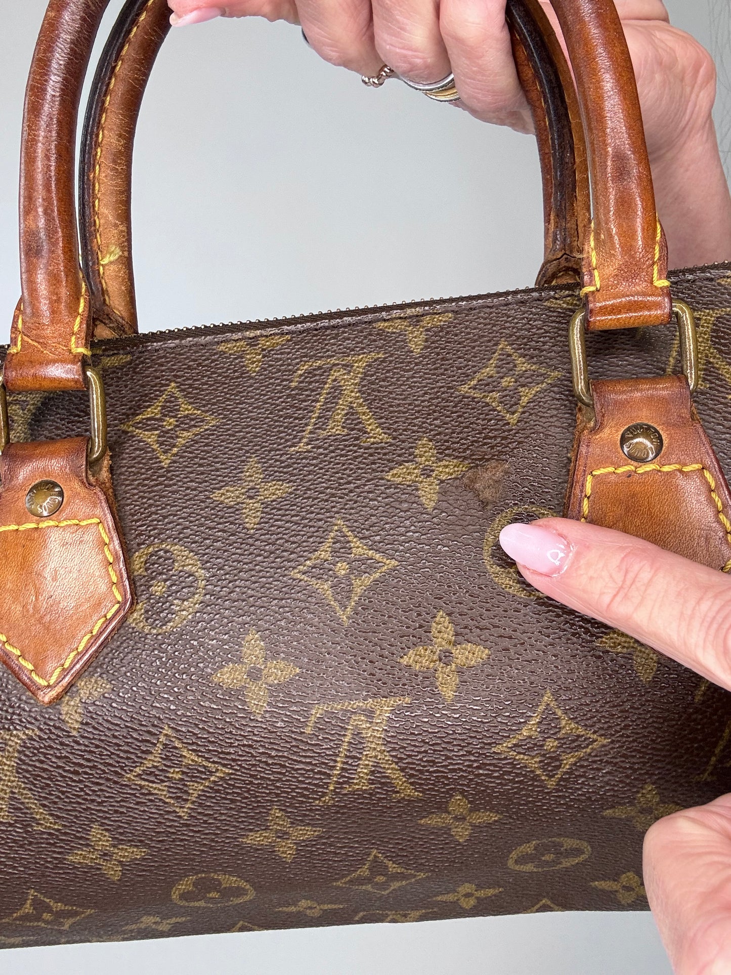 Louis Vuitton Extremely Rare Triangle Sac Monogram East West Bag