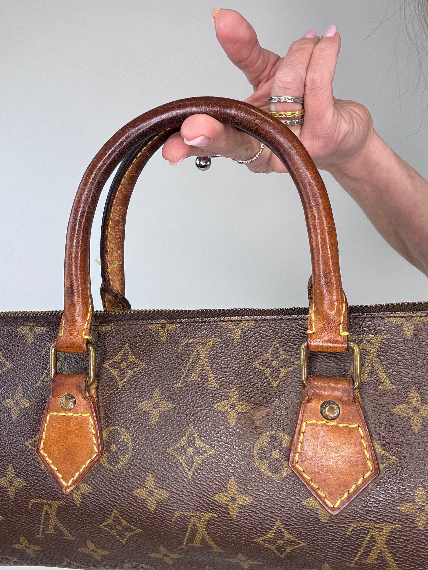 Louis Vuitton Extremely Rare Triangle Sac Monogram East West Bag