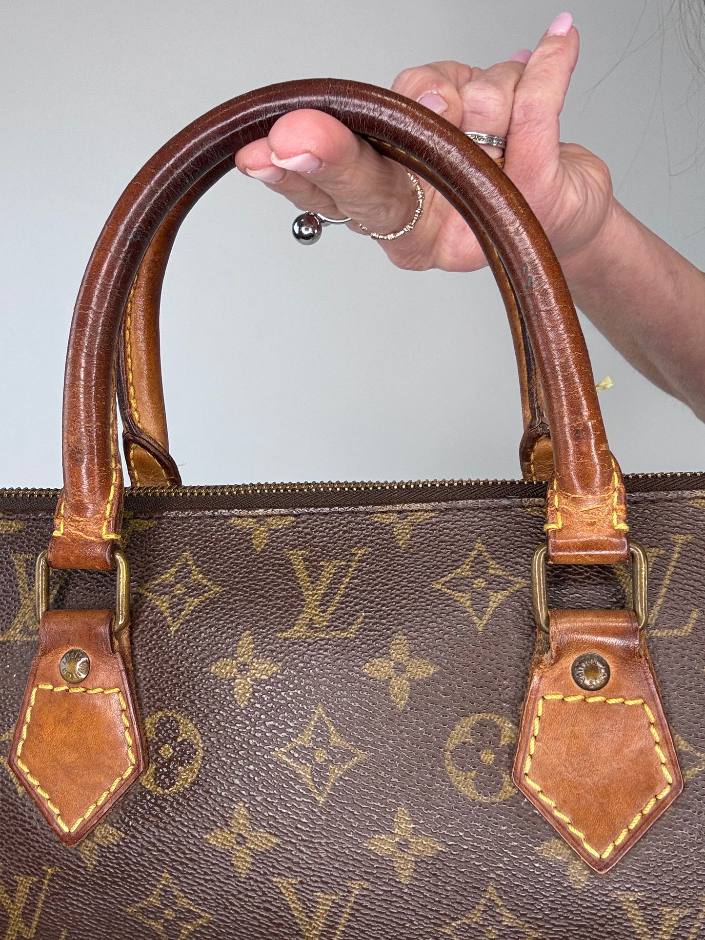Louis Vuitton Extremely Rare Triangle Sac Monogram East West Bag