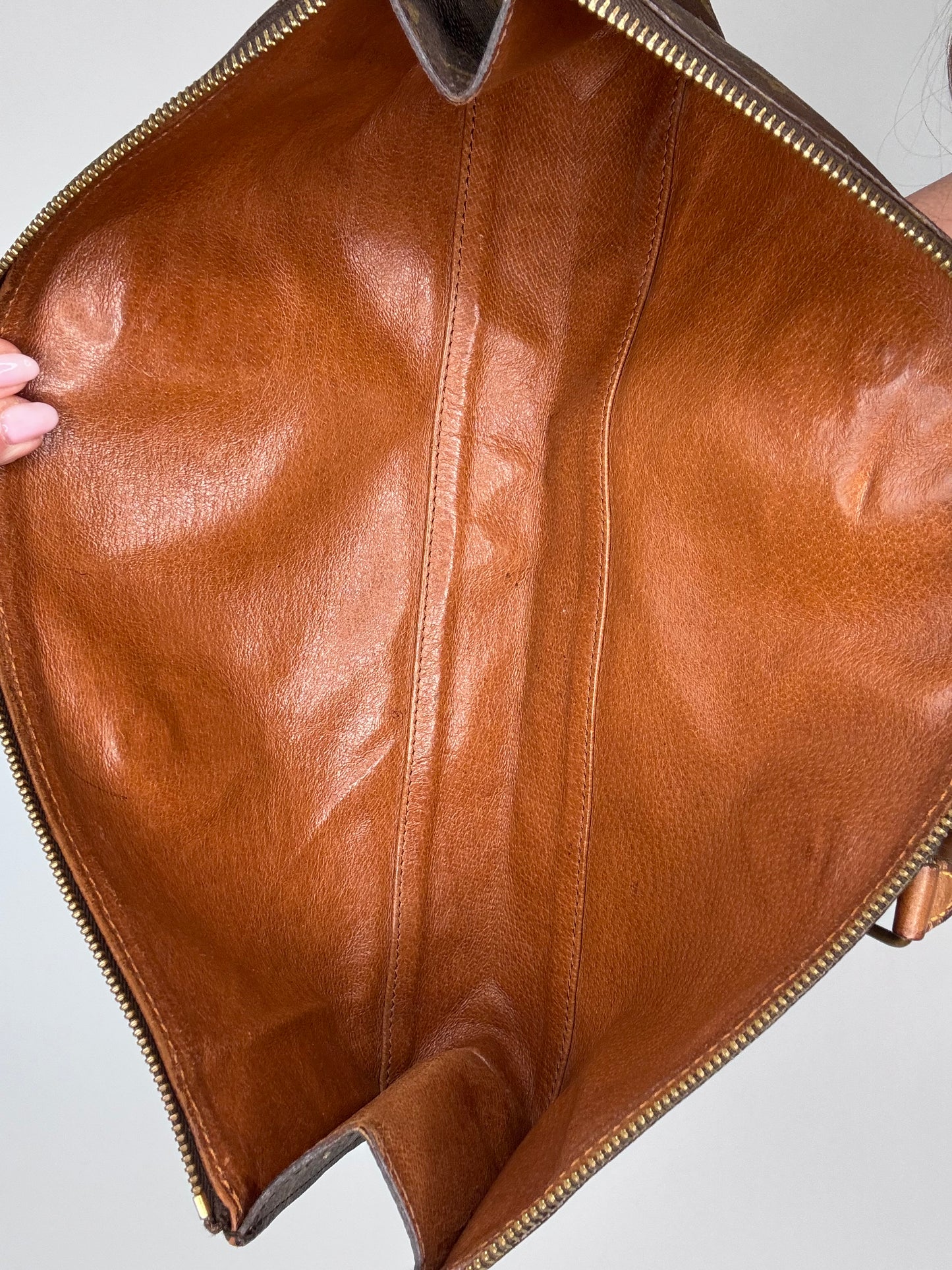 Louis Vuitton Extremely Rare Triangle Sac Monogram East West Bag