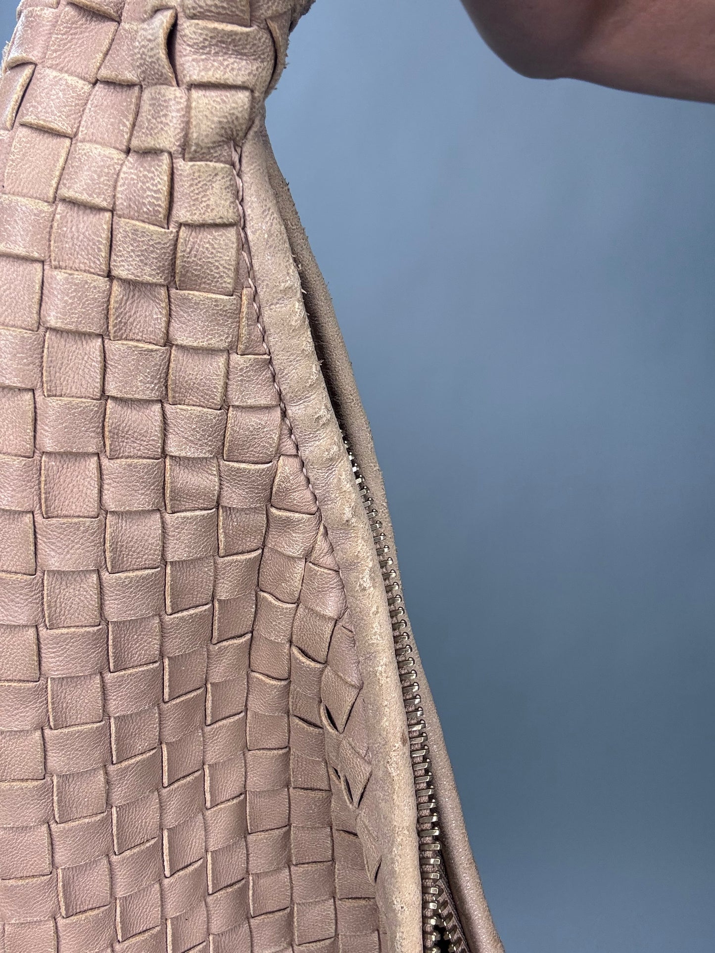 Bottega Veneta Vintage Woven Calf Lather Hobo Large