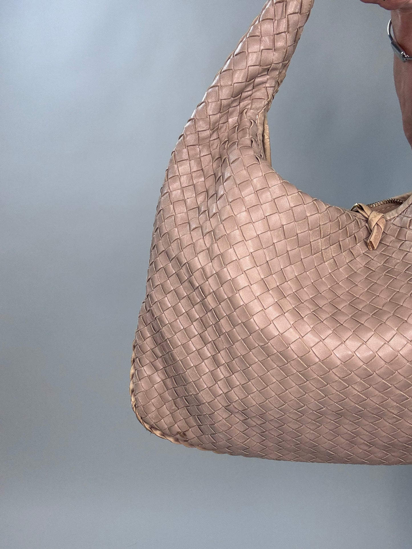 Bottega Veneta Vintage Woven Calf Lather Hobo Large