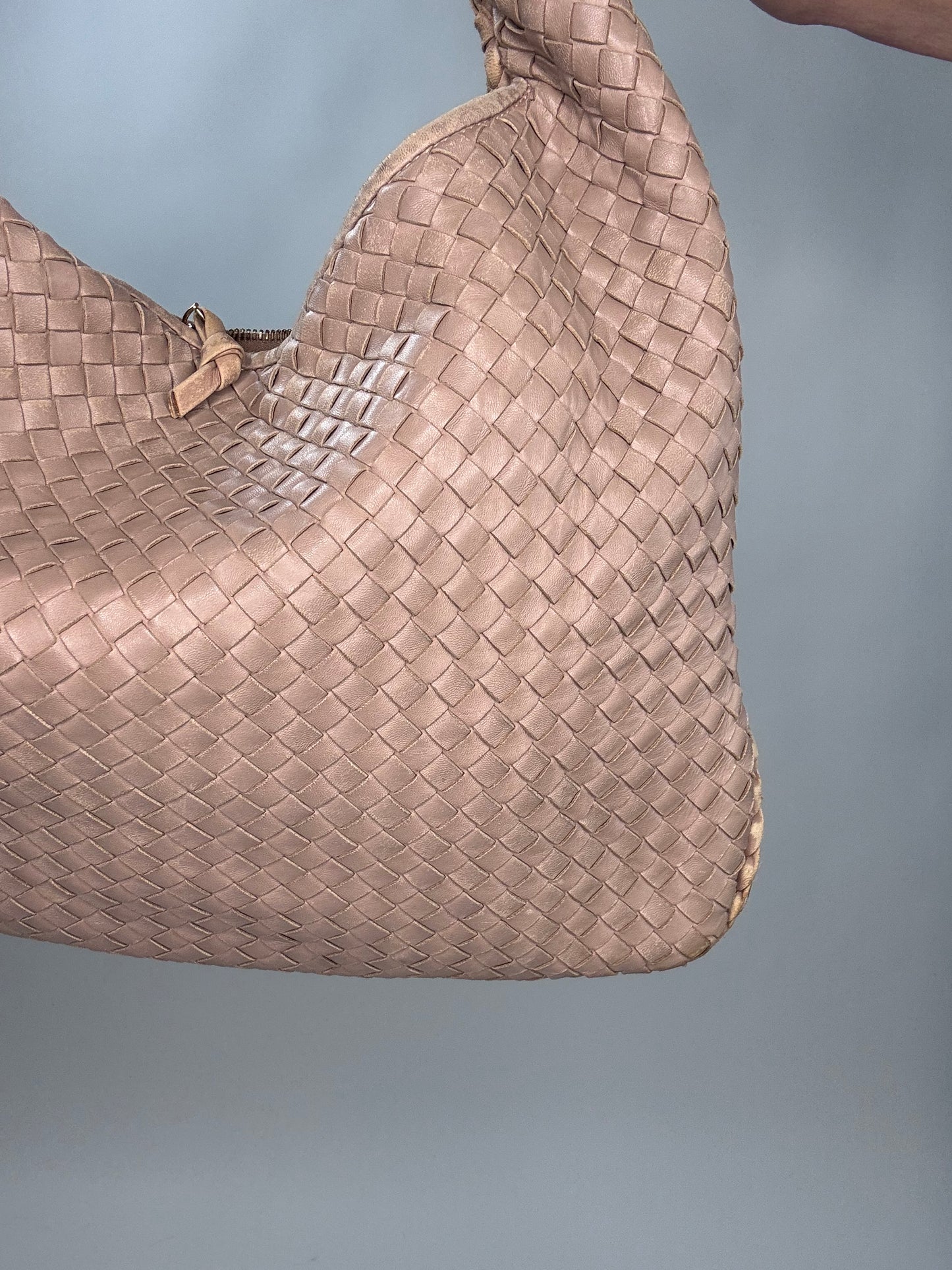 Bottega Veneta Vintage Woven Calf Lather Hobo Large