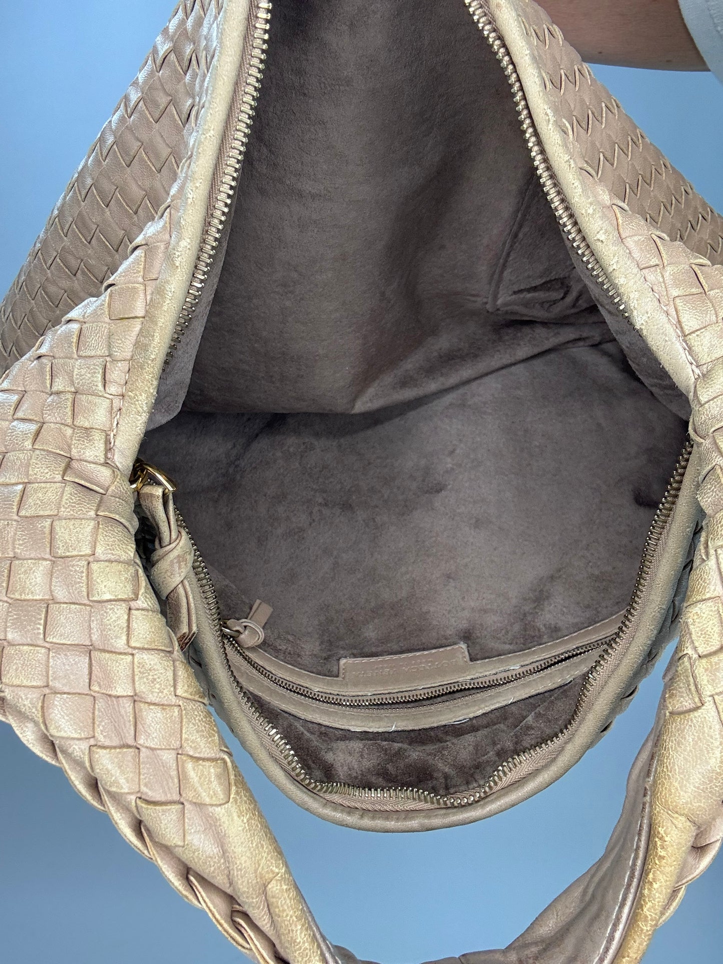 Bottega Veneta Vintage Woven Calf Lather Hobo Large