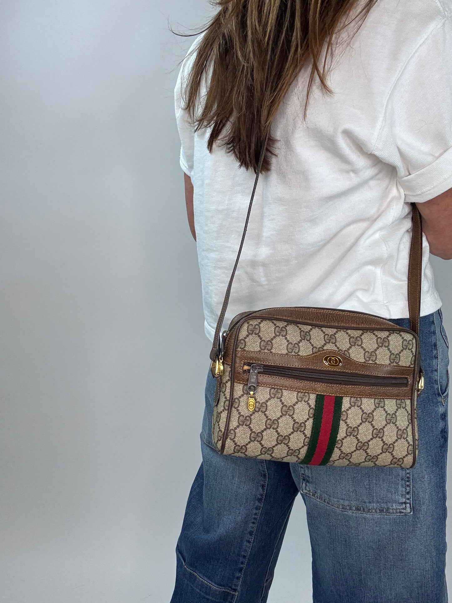 Gucci Supreme Vintage Sherry Line Crossbody
