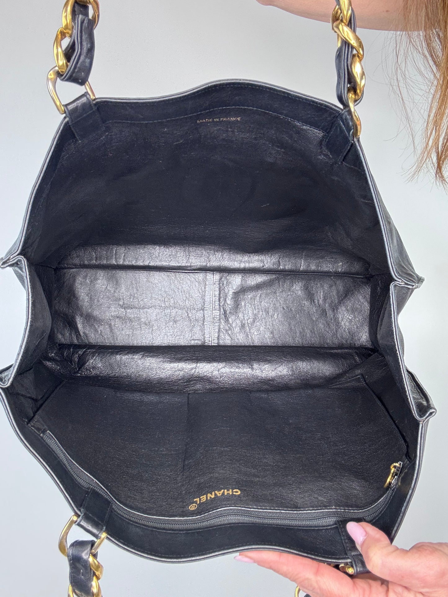 Chanel Vintage CC Chain XL Tote