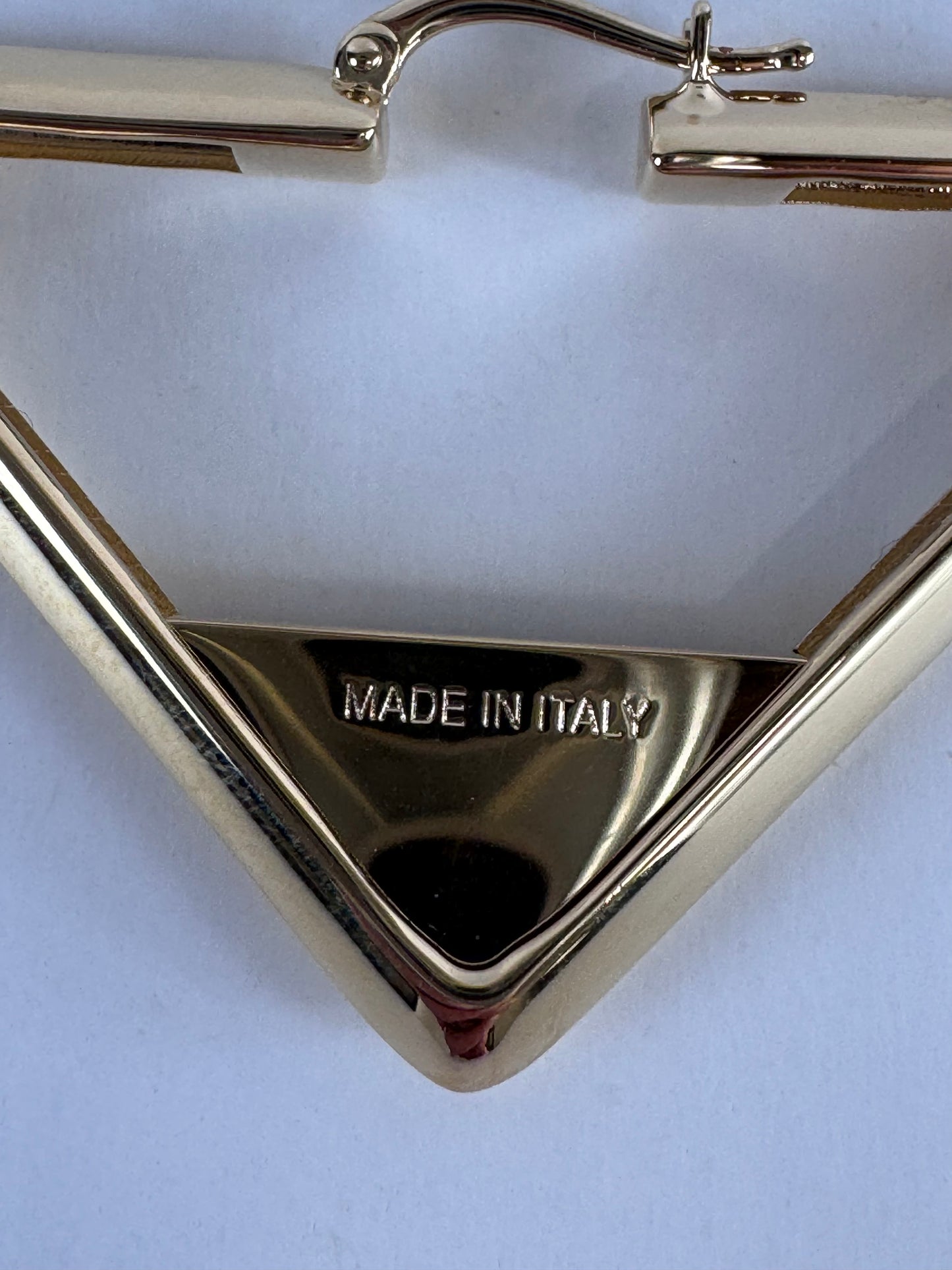 Prada Triangle Hoop Earrings