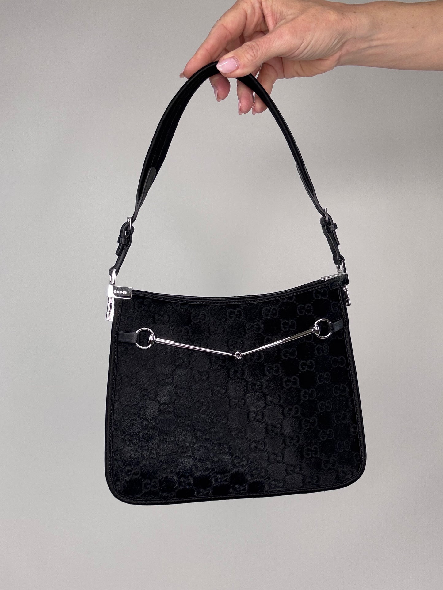 Gucci Slim Horse bit Pony Hair Bag