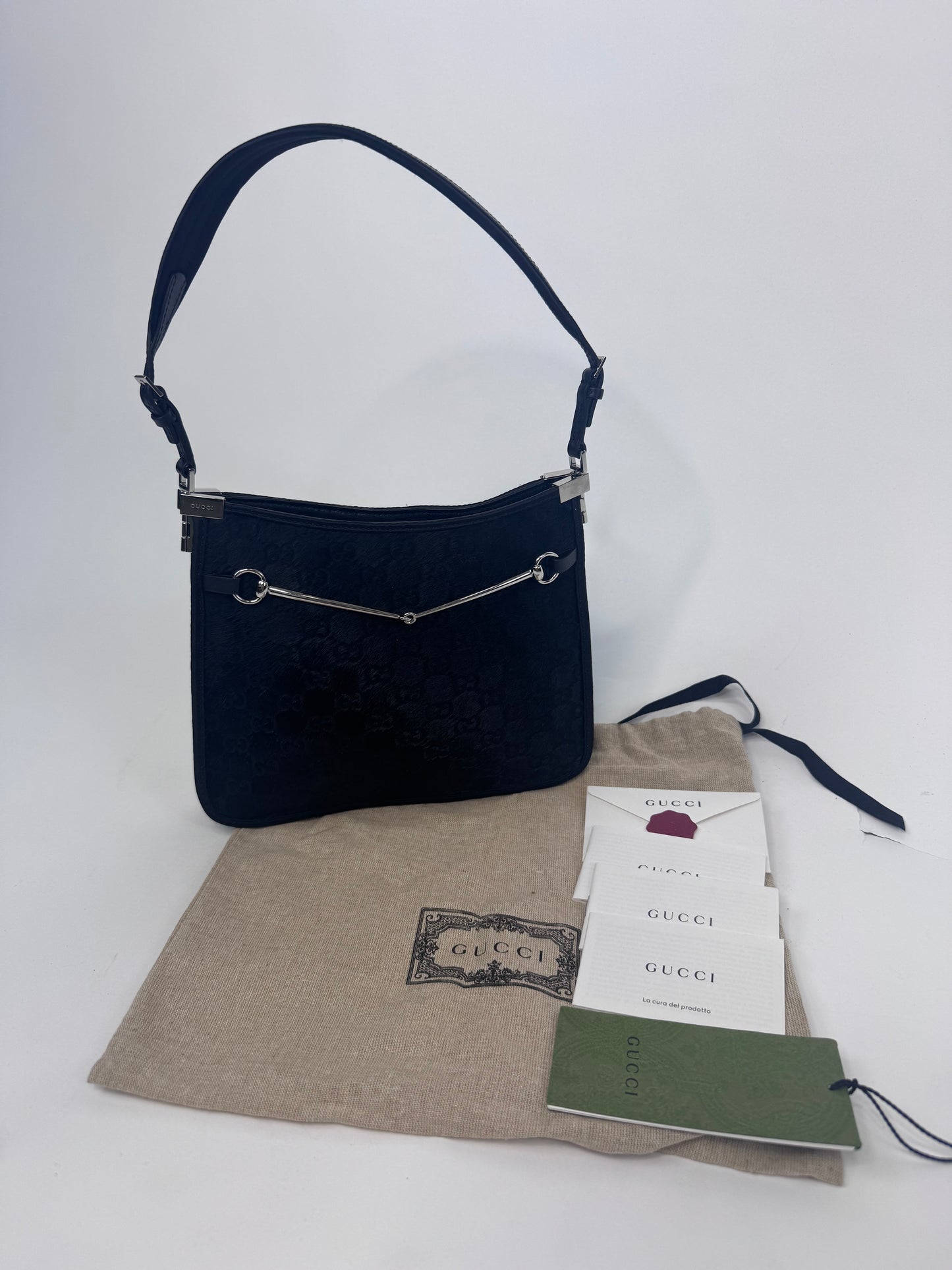 Gucci Slim Horse bit Pony Hair Bag