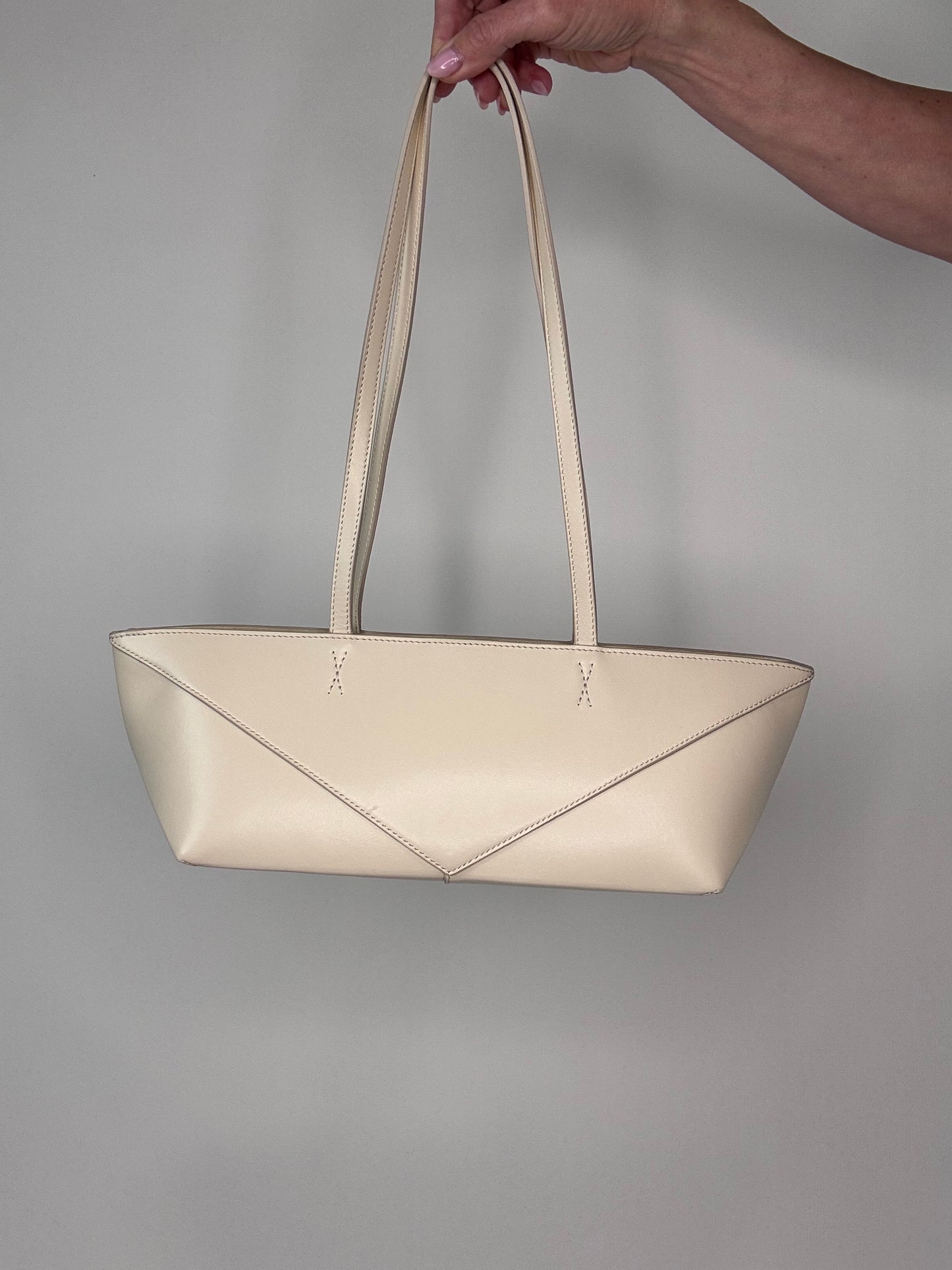 Loewe Crop Fold Bag Cream